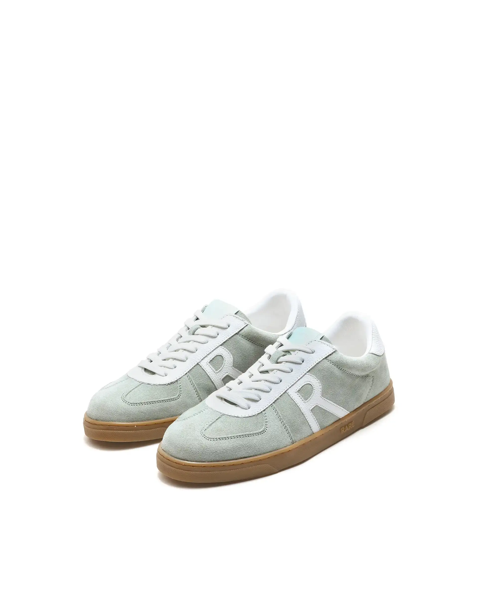 Rare Rabbit Men's Greg Light Sage Lace-Up Closure Suede Sneaker - Image 3