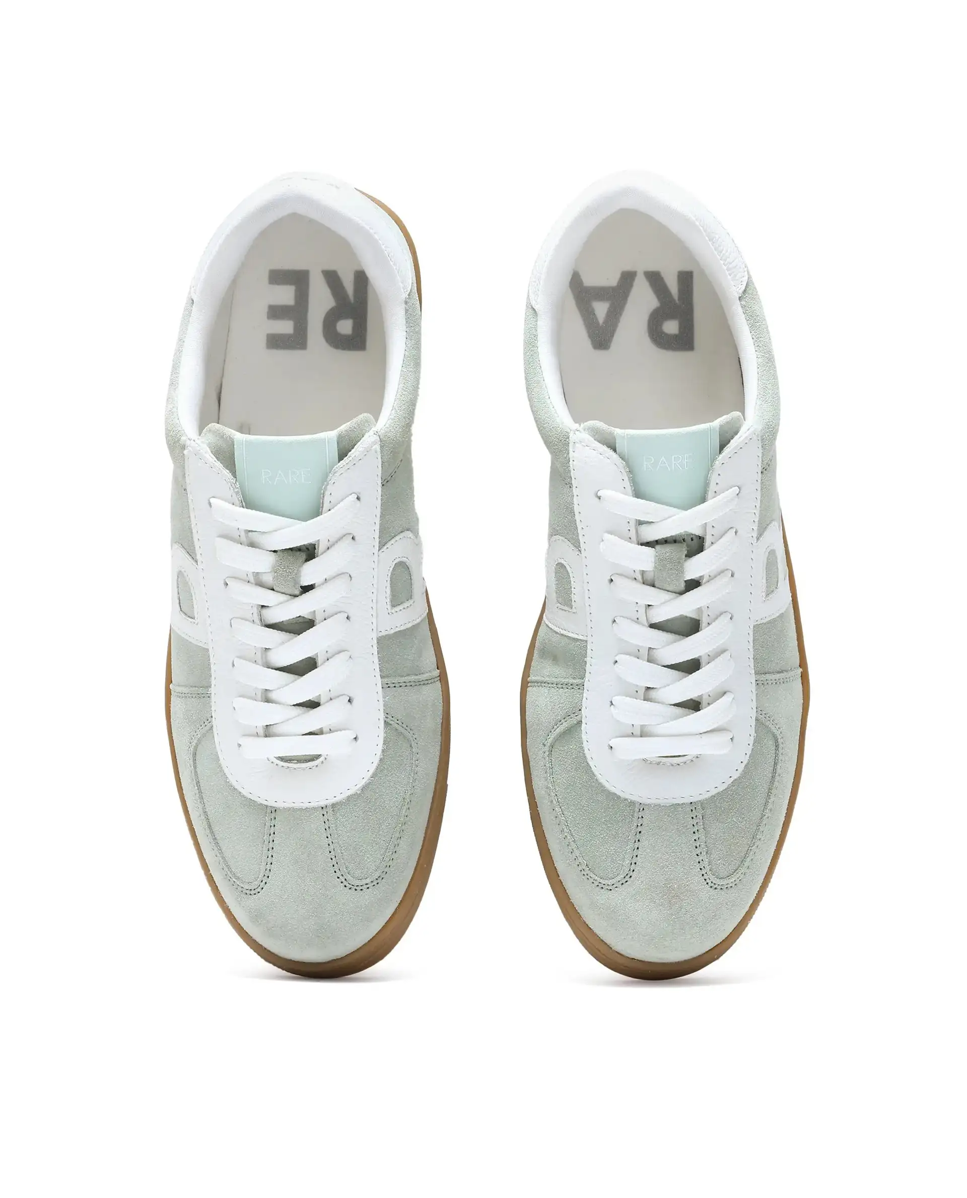 Rare Rabbit Men's Greg Light Sage Lace-Up Closure Suede Sneaker - Image 4