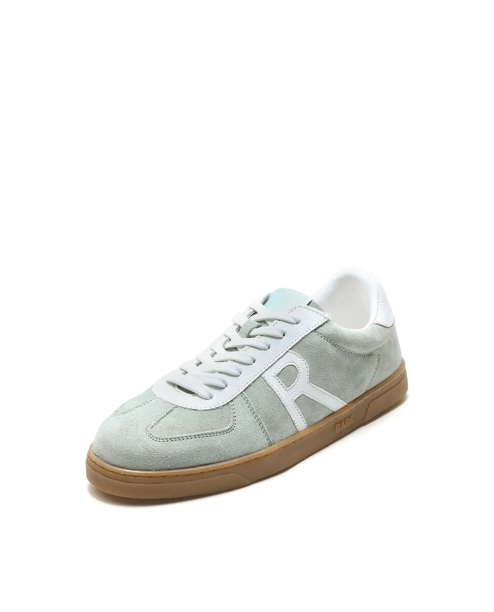 Rare Rabbit Men's Greg Light Sage Lace-Up Closure Suede Sneaker - Image 6