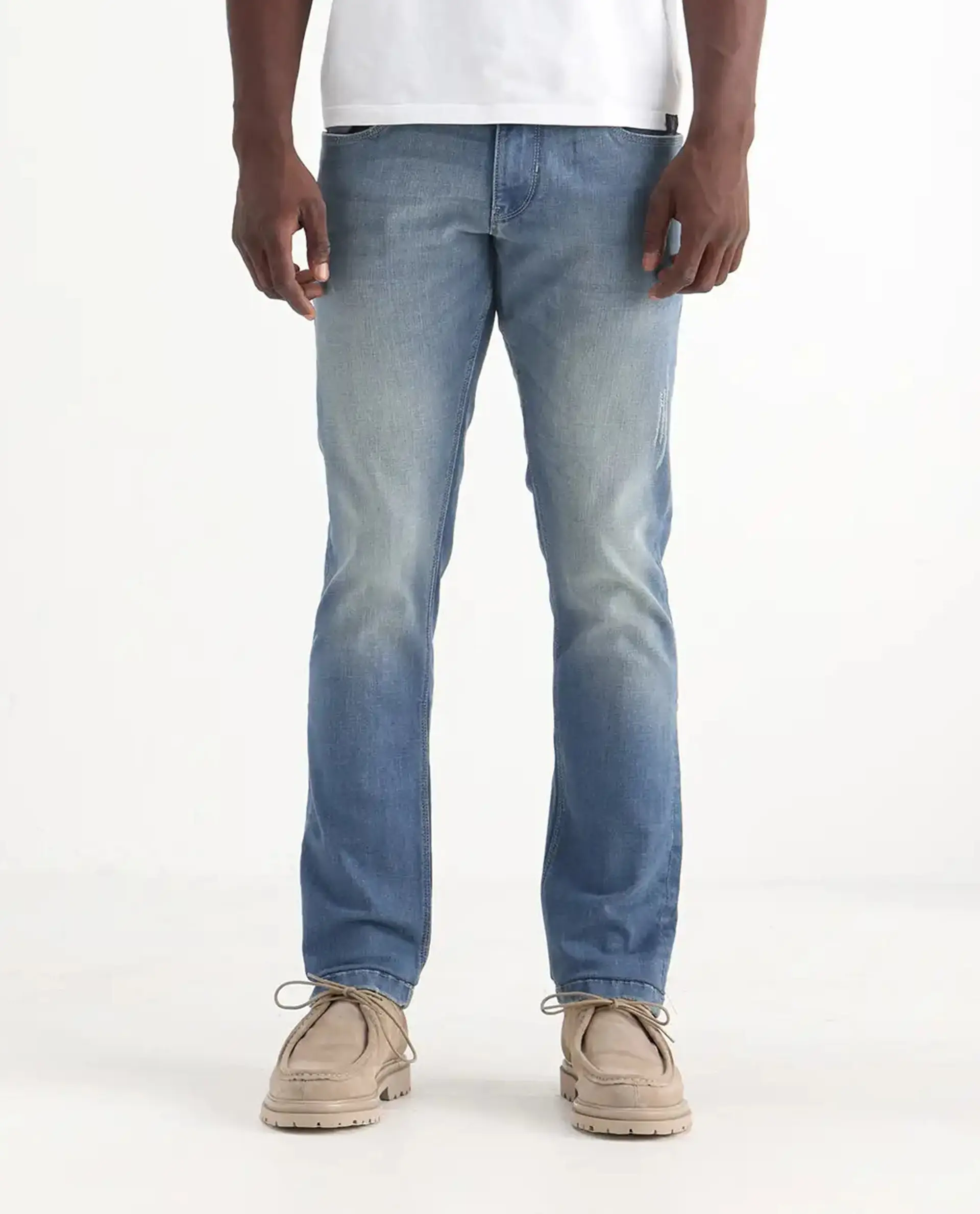 Rare Rabbit Men's Grimm Light Blue Cotton Plain Hawk Slim Fit Jeans - Image 10