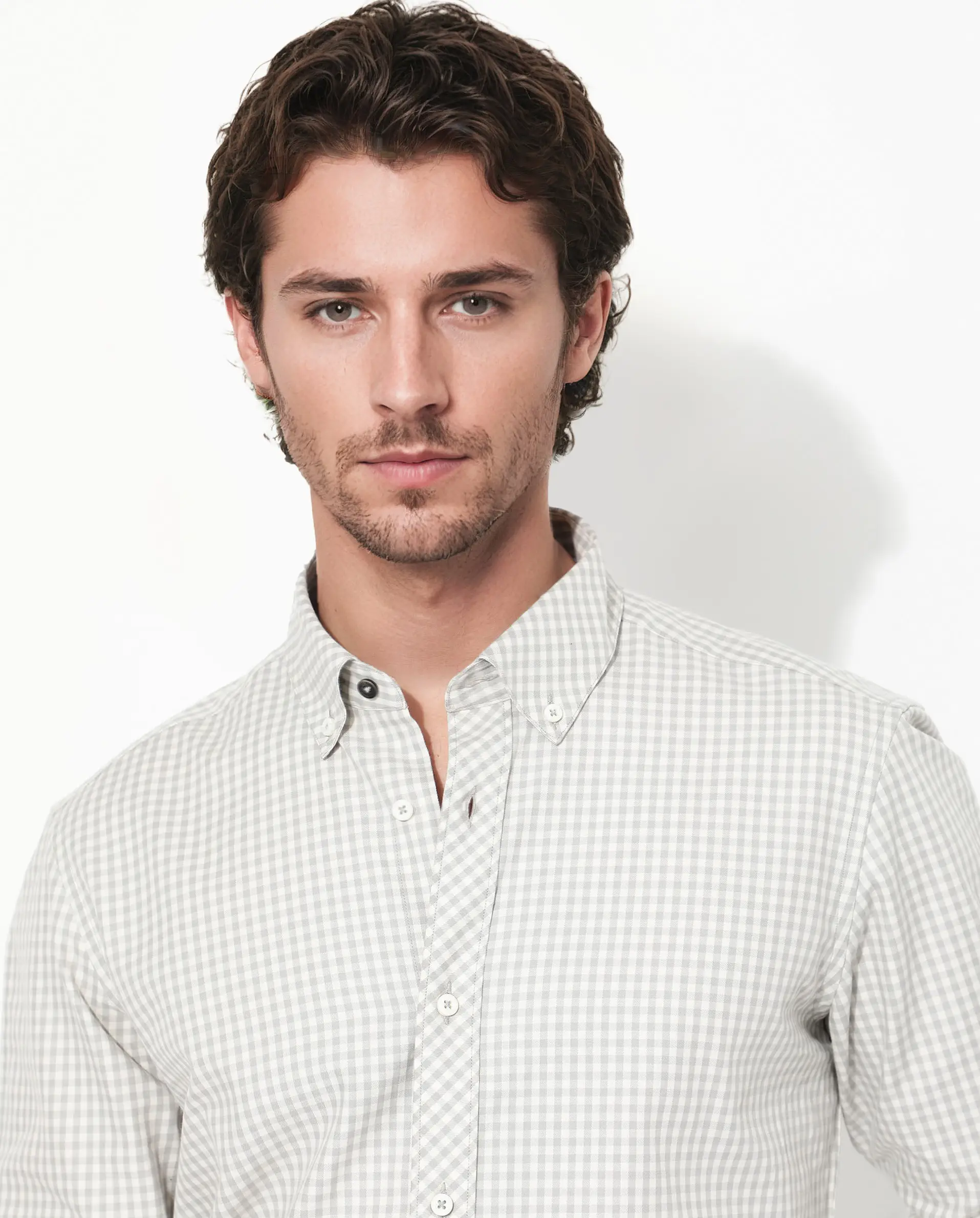Rare Rabbit Men's Grino Grey Cotton Checked Print Regular Fit Full Sleeve Collared Shirt - Image 5