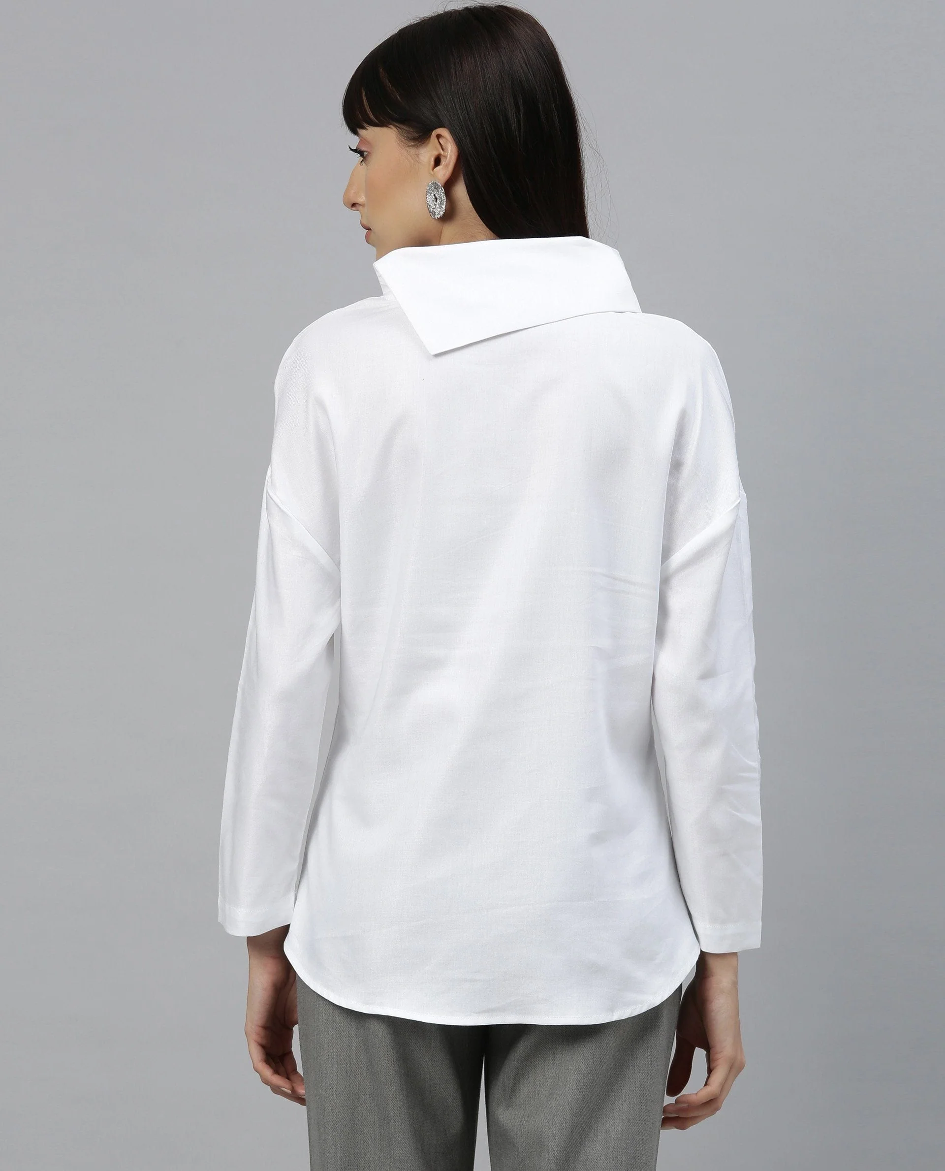 Rareism Women Grow White Top Short Sleeves Solid - Image 5