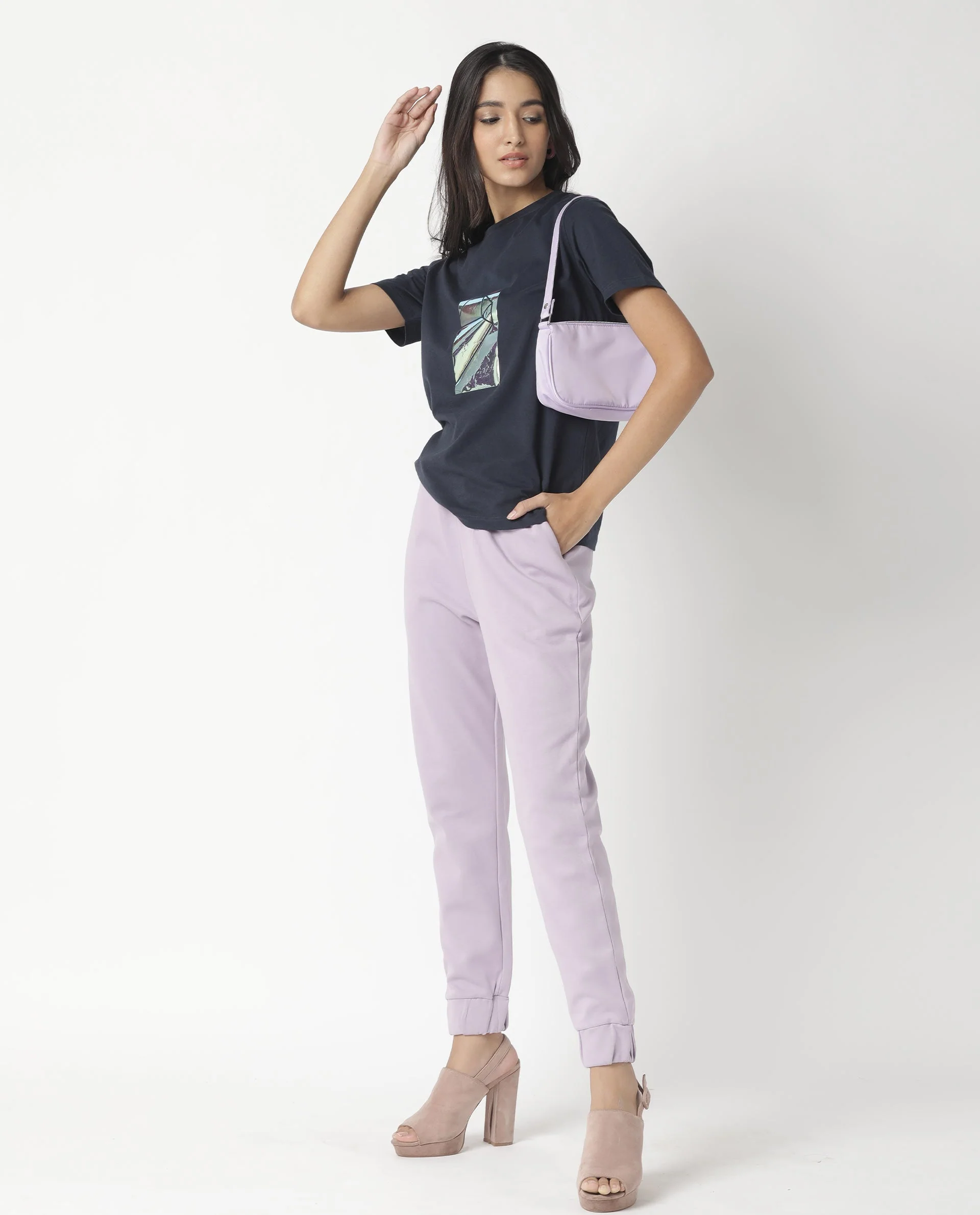 Rareism Women's Gulf Navy Cotton Crew Neck Graphic Print Regular Fit T-Shirt - Image 12