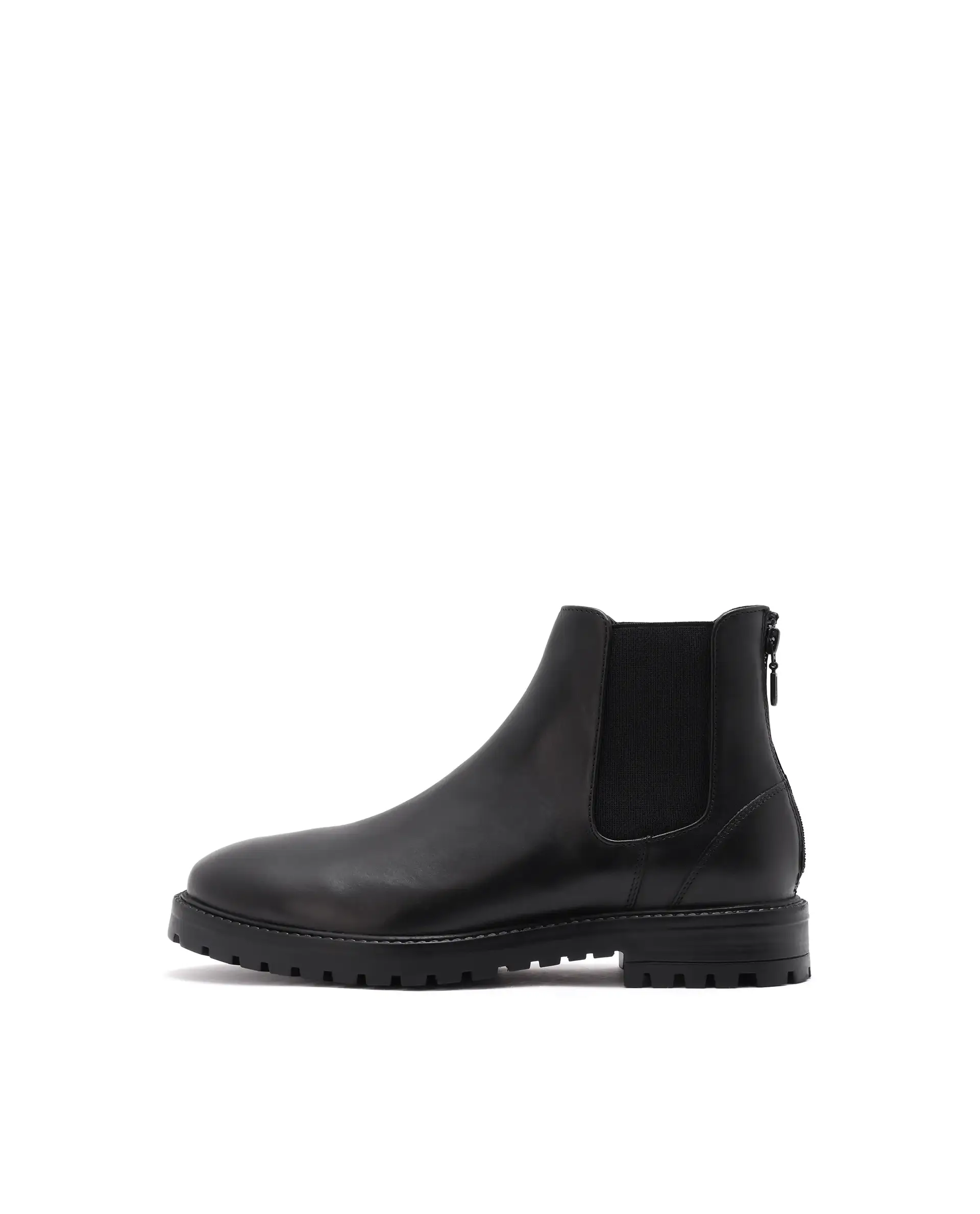 Rare Rabbit Men's Gum Black Classic Chelsea Boot
