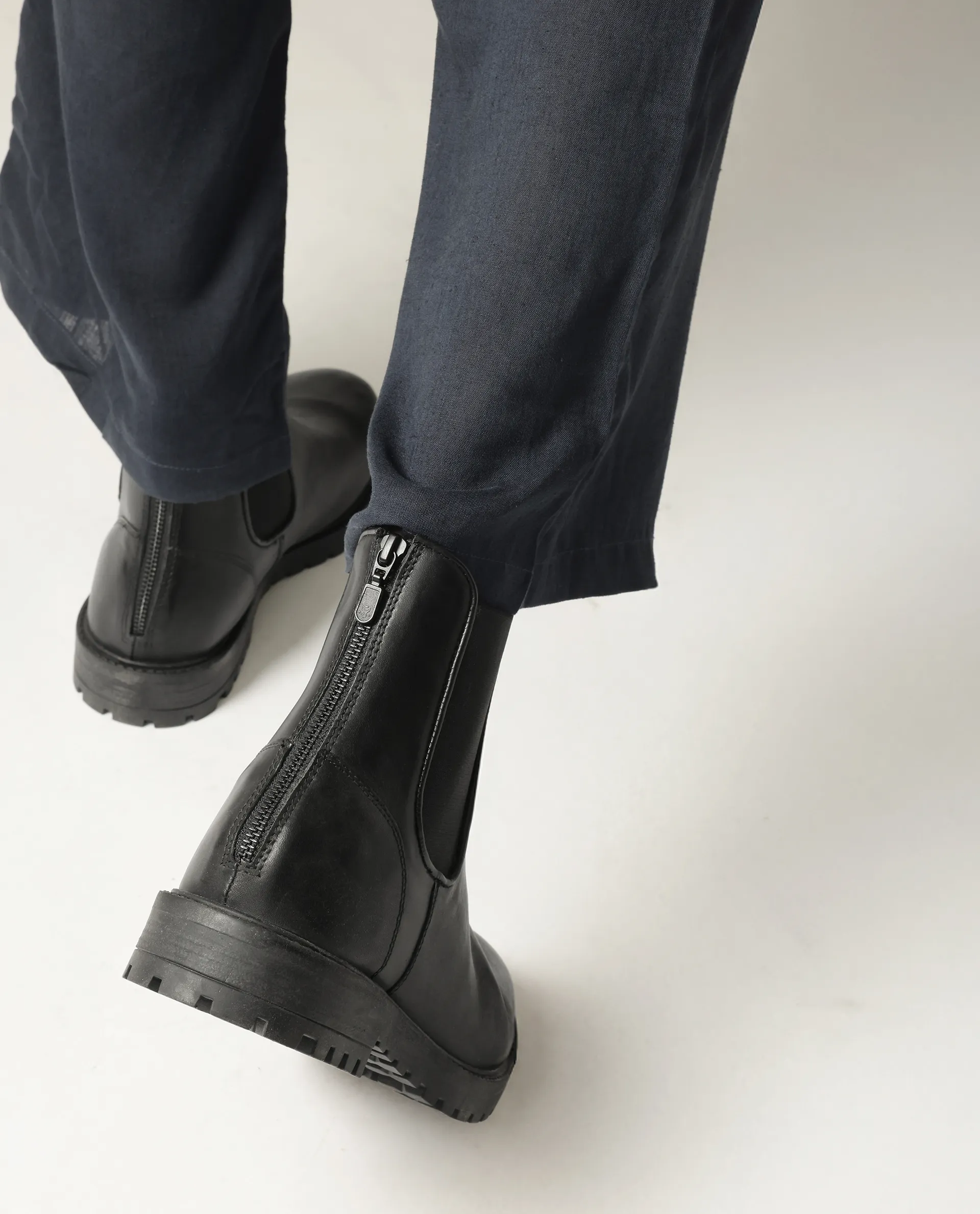 Rare Rabbit Men's Gum Black Classic Chelsea Boot - Image 2