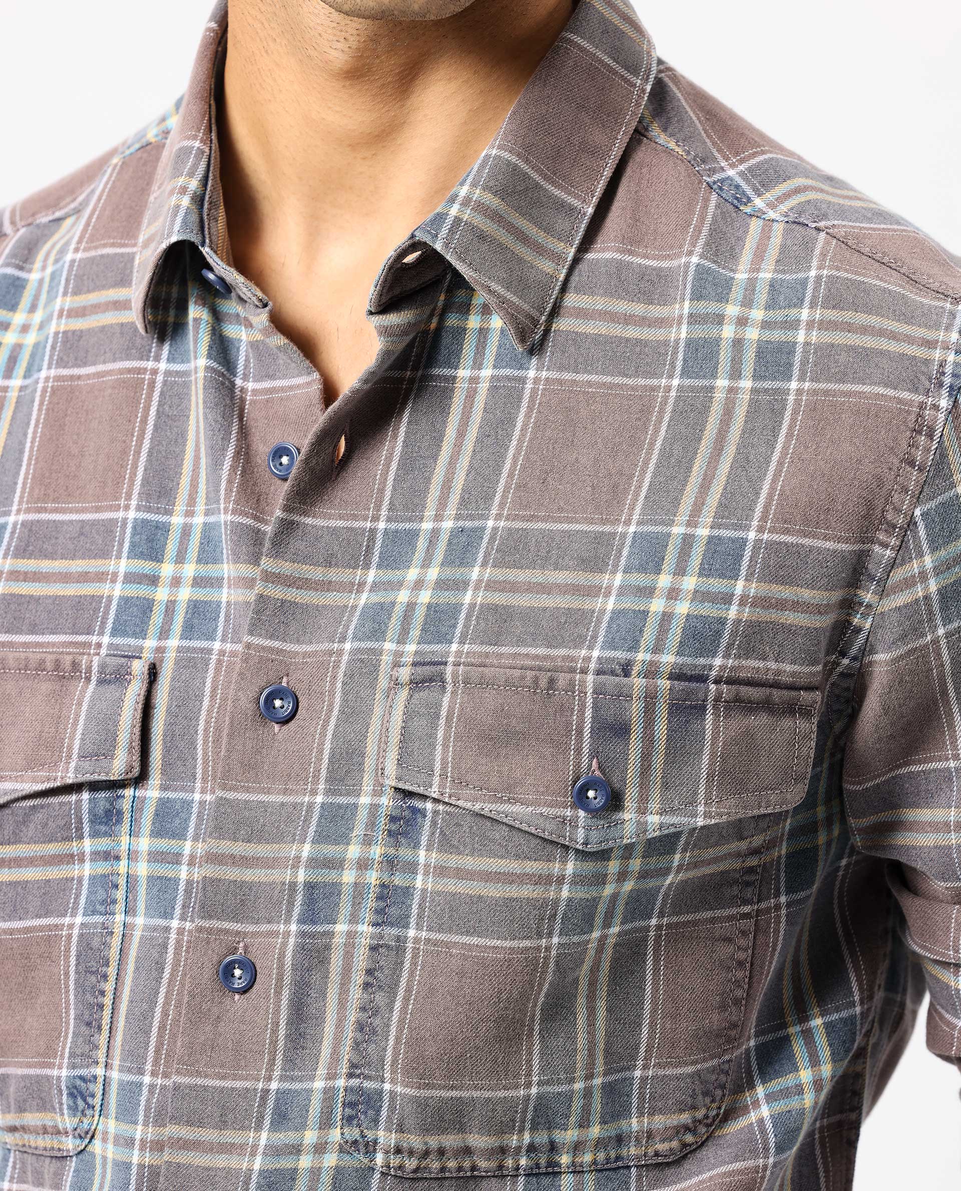 Rare Rabbit Men's Hadsten Dusky Pink Cotton Checked Print Regular Fit Full Sleeve Collared Shirt - Image 4