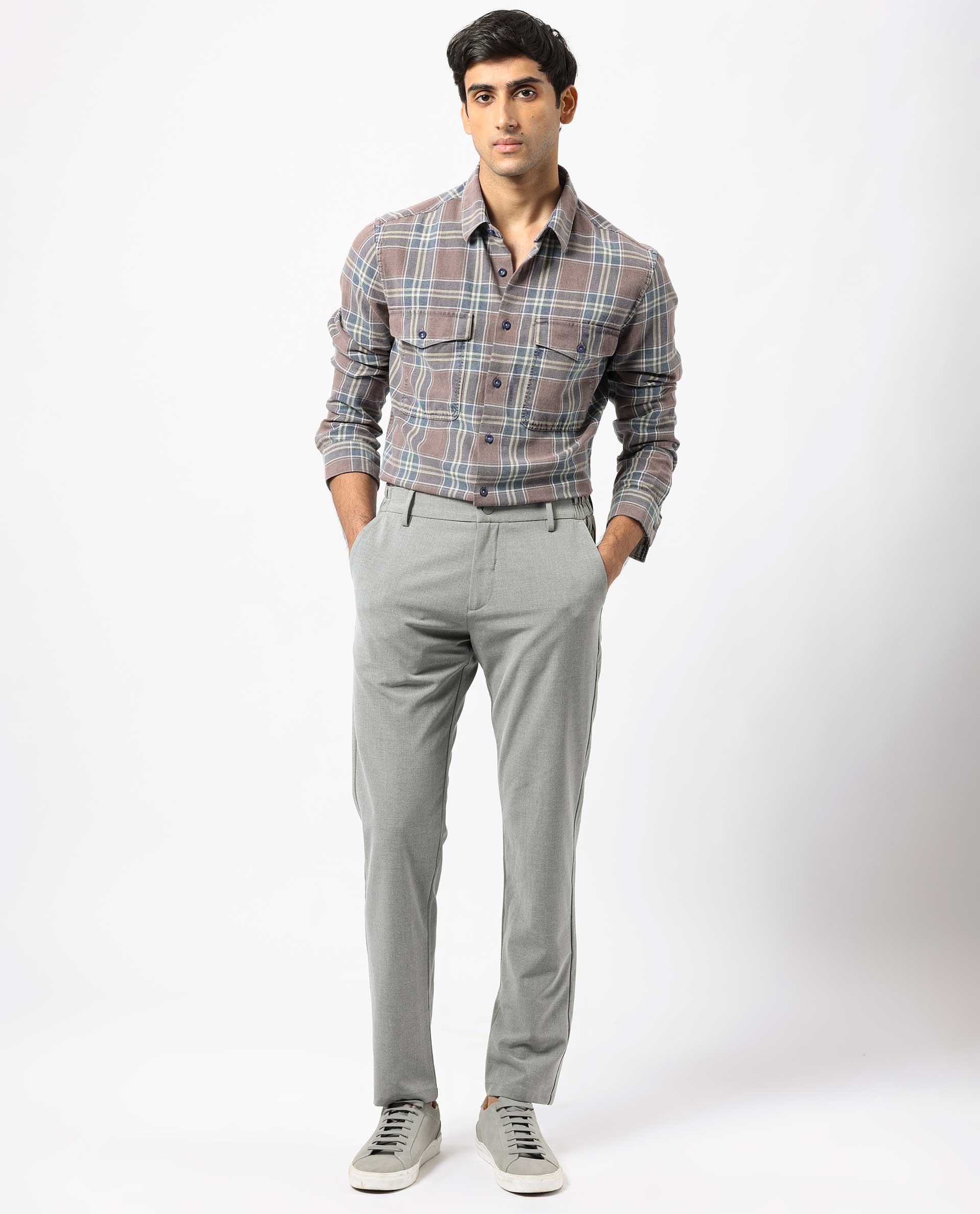 Rare Rabbit Men's Hadsten Dusky Pink Cotton Checked Print Regular Fit Full Sleeve Collared Shirt - Image 6