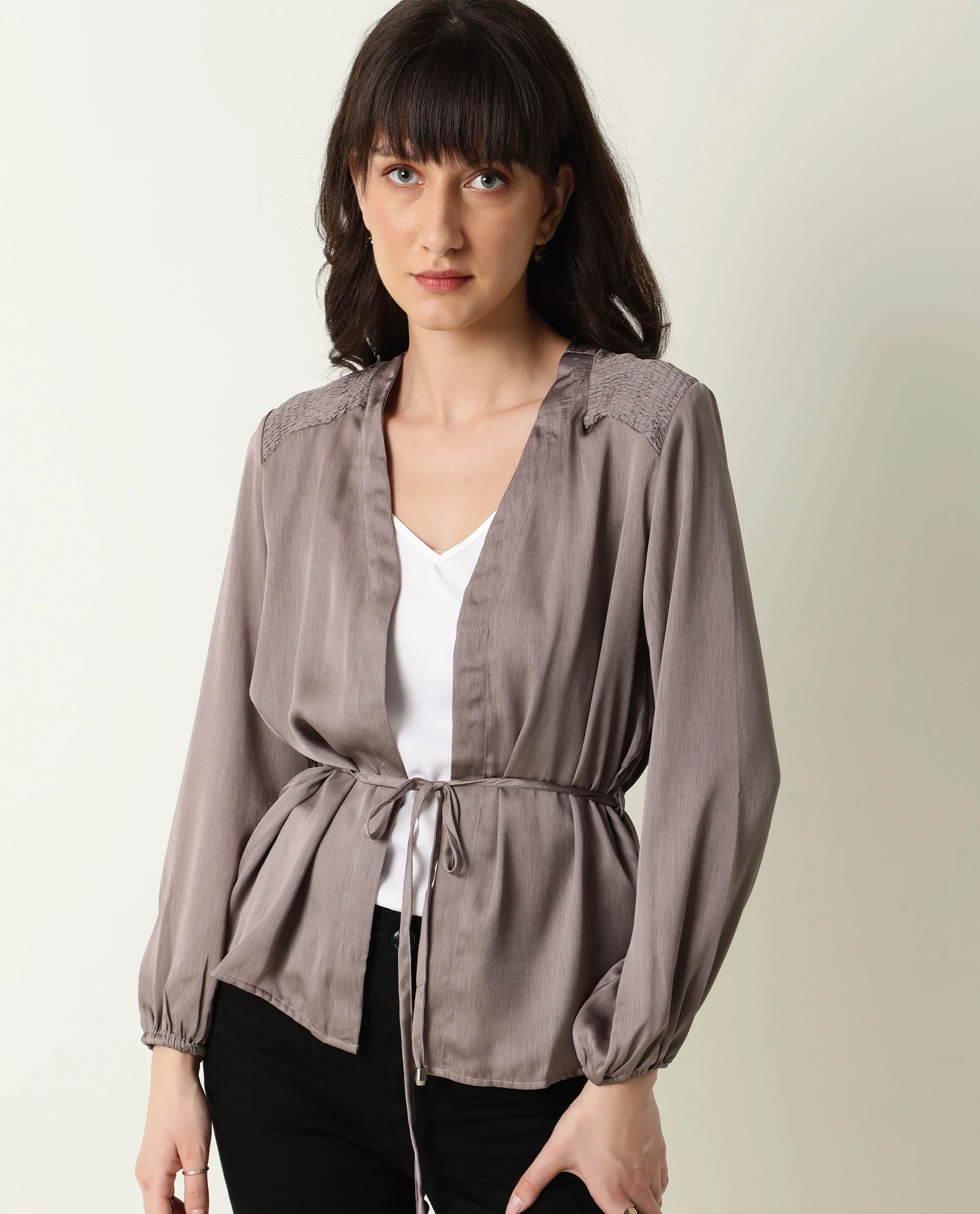 Rareism Women's Hallo Beige Outer Wear - Image 4