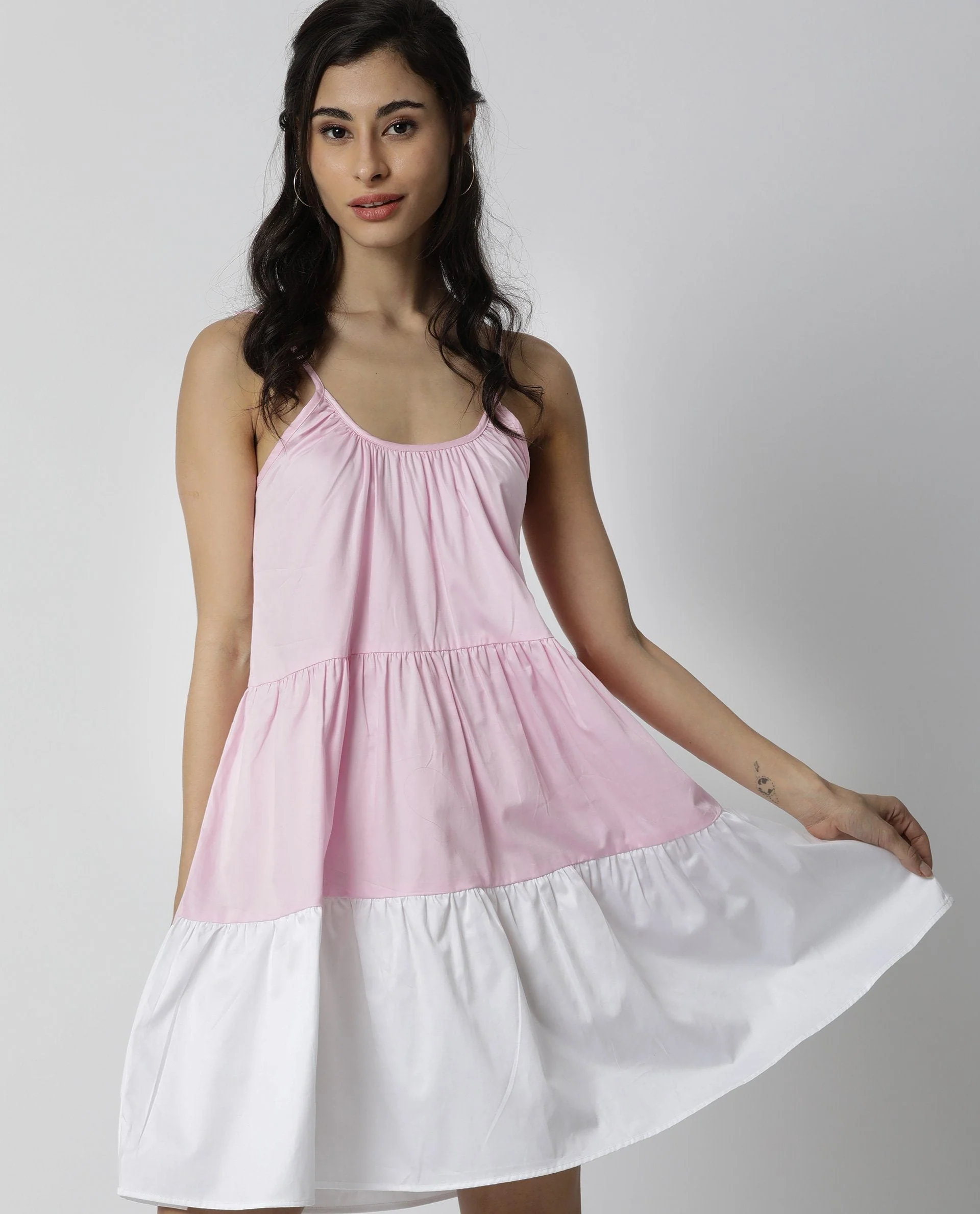 Rareism Women Hani Pink Dress Sleeveless Solid - Image 3