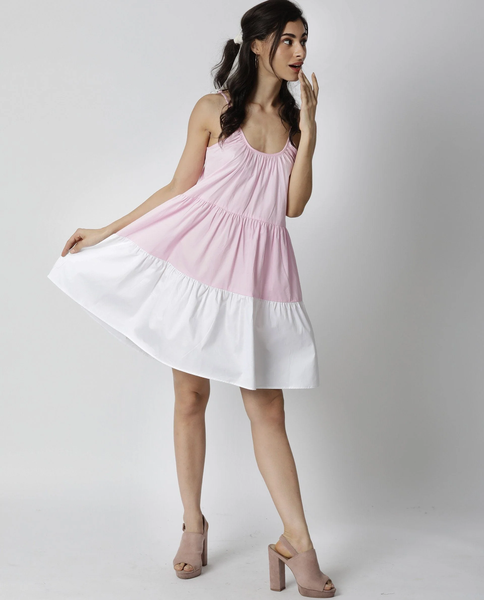 Rareism Women Hani Pink Dress Sleeveless Solid - Image 6