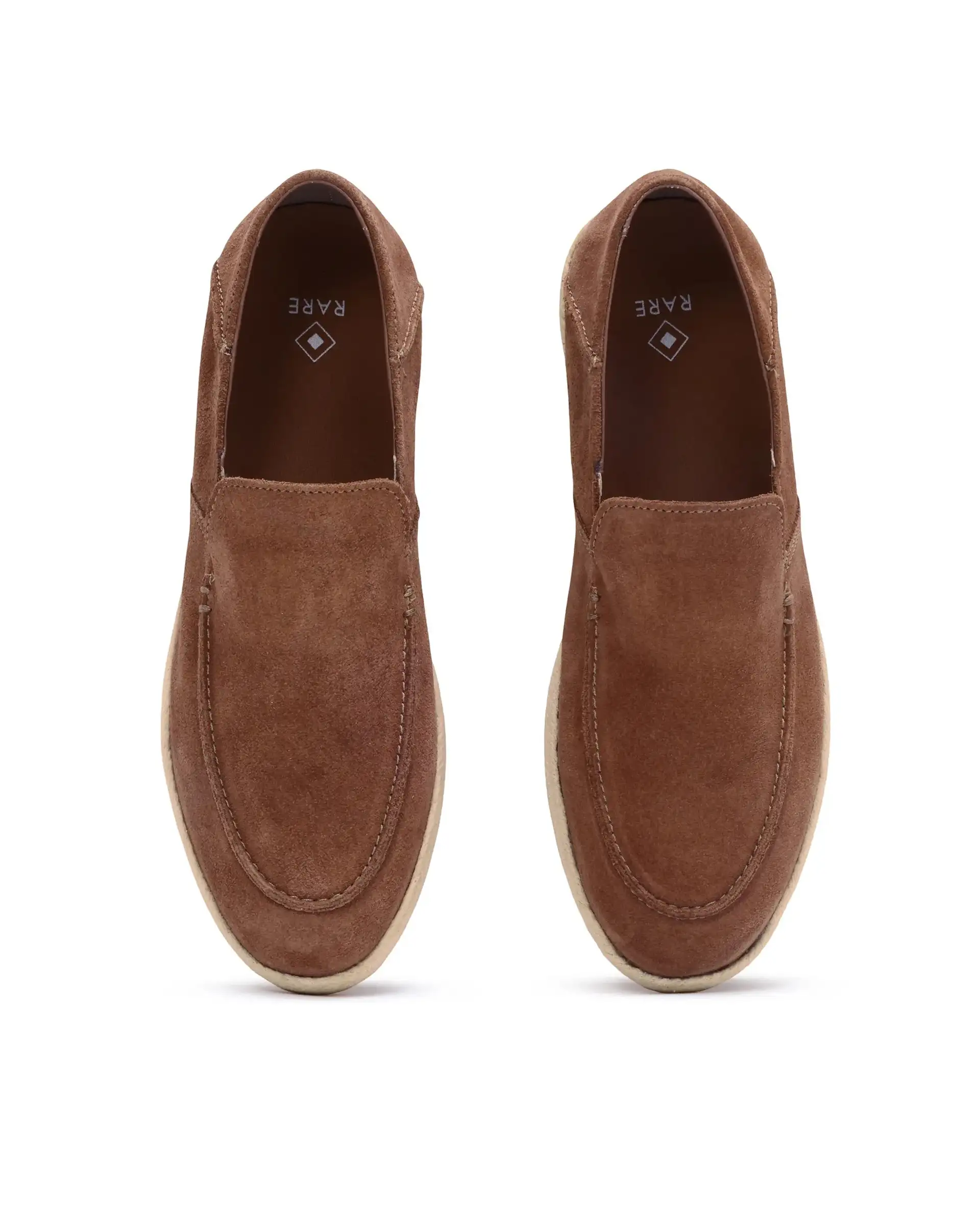 Rare Rabbit Men Havana Camel Suede Leather Slip-On Closure Shoes - Image 5