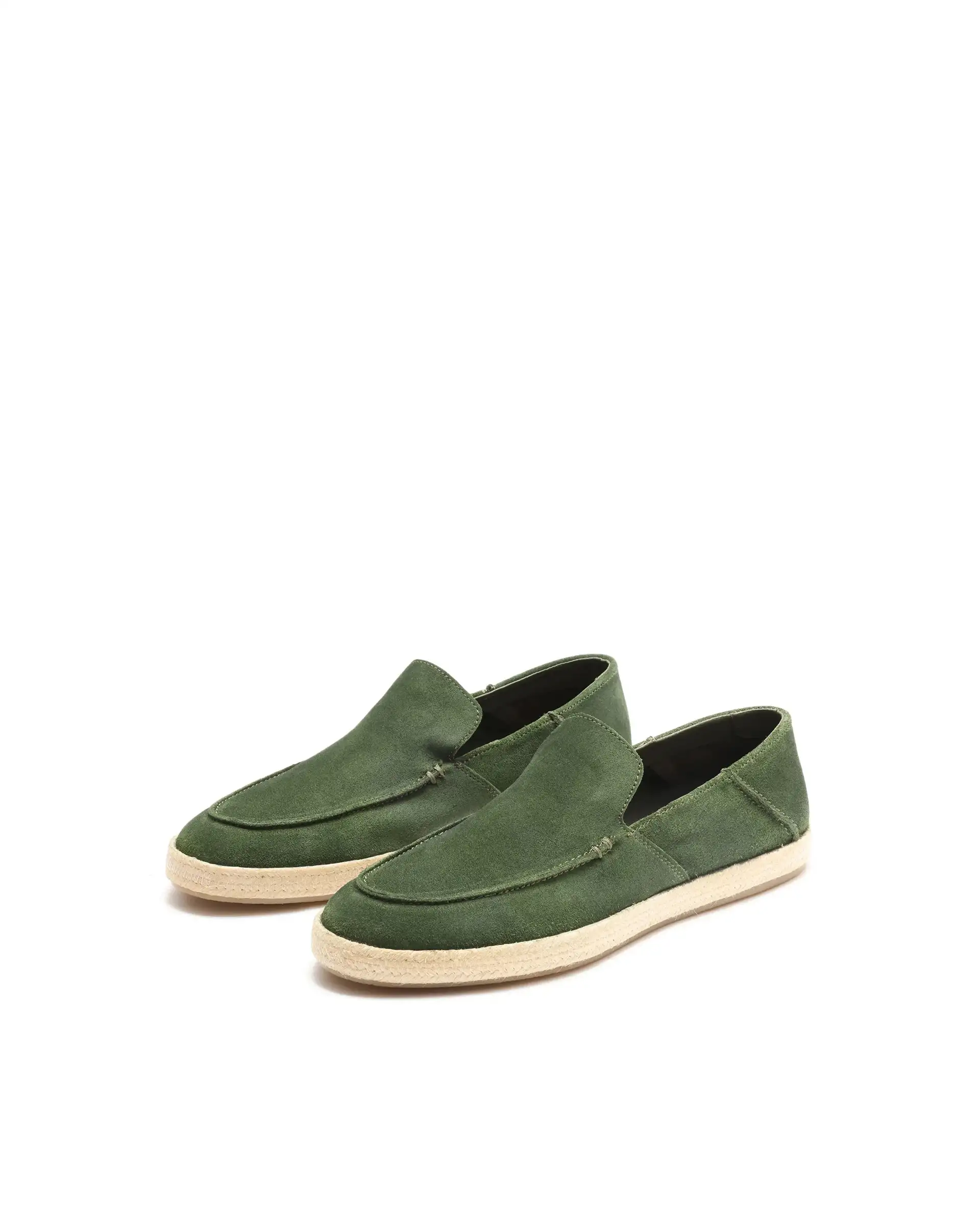 Rare Rabbit Men Havana Emerald Green Suede Leather Slip-On Closure Shoes - Image 2