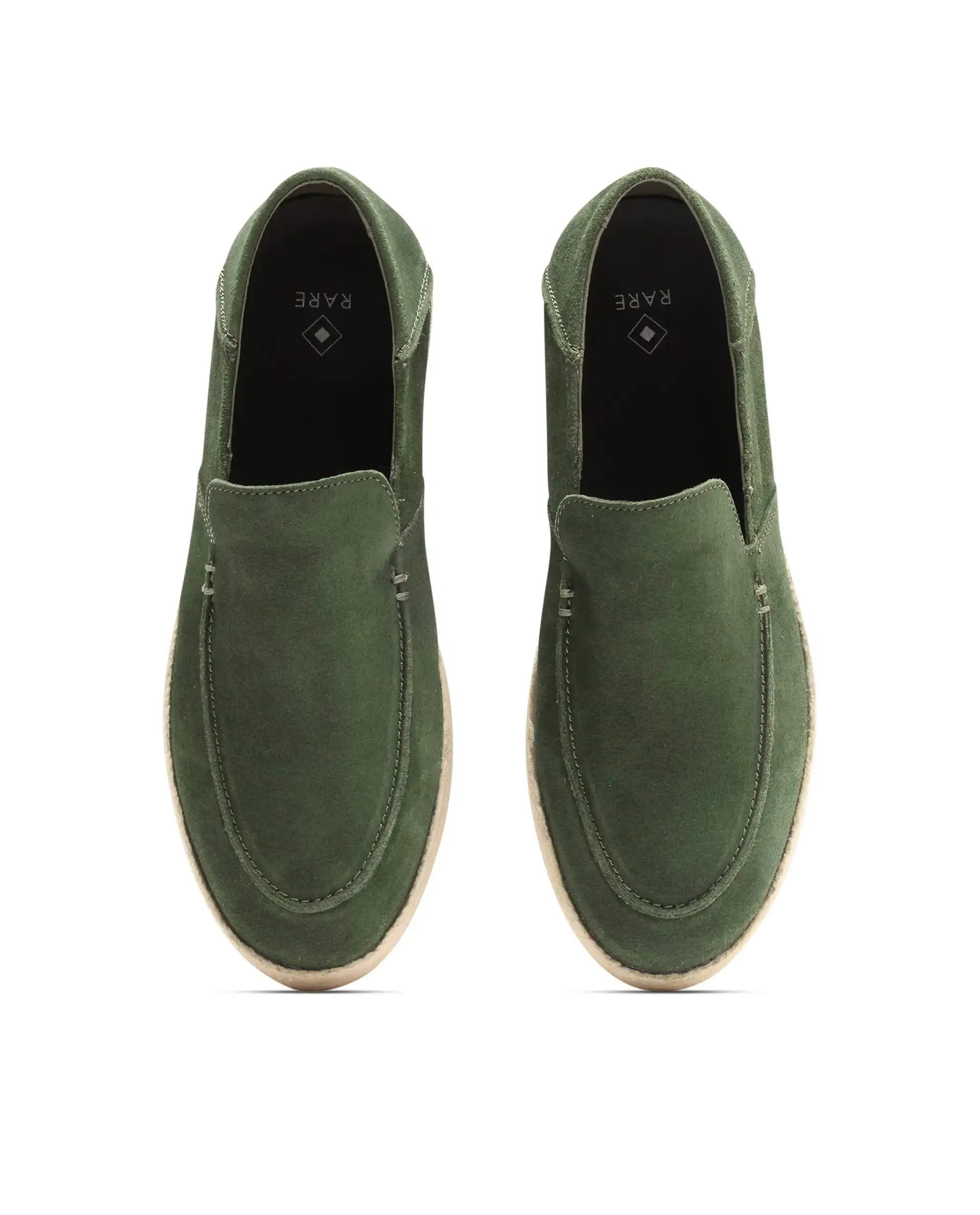 Rare Rabbit Men Havana Emerald Green Suede Leather Slip-On Closure Shoes - Image 5