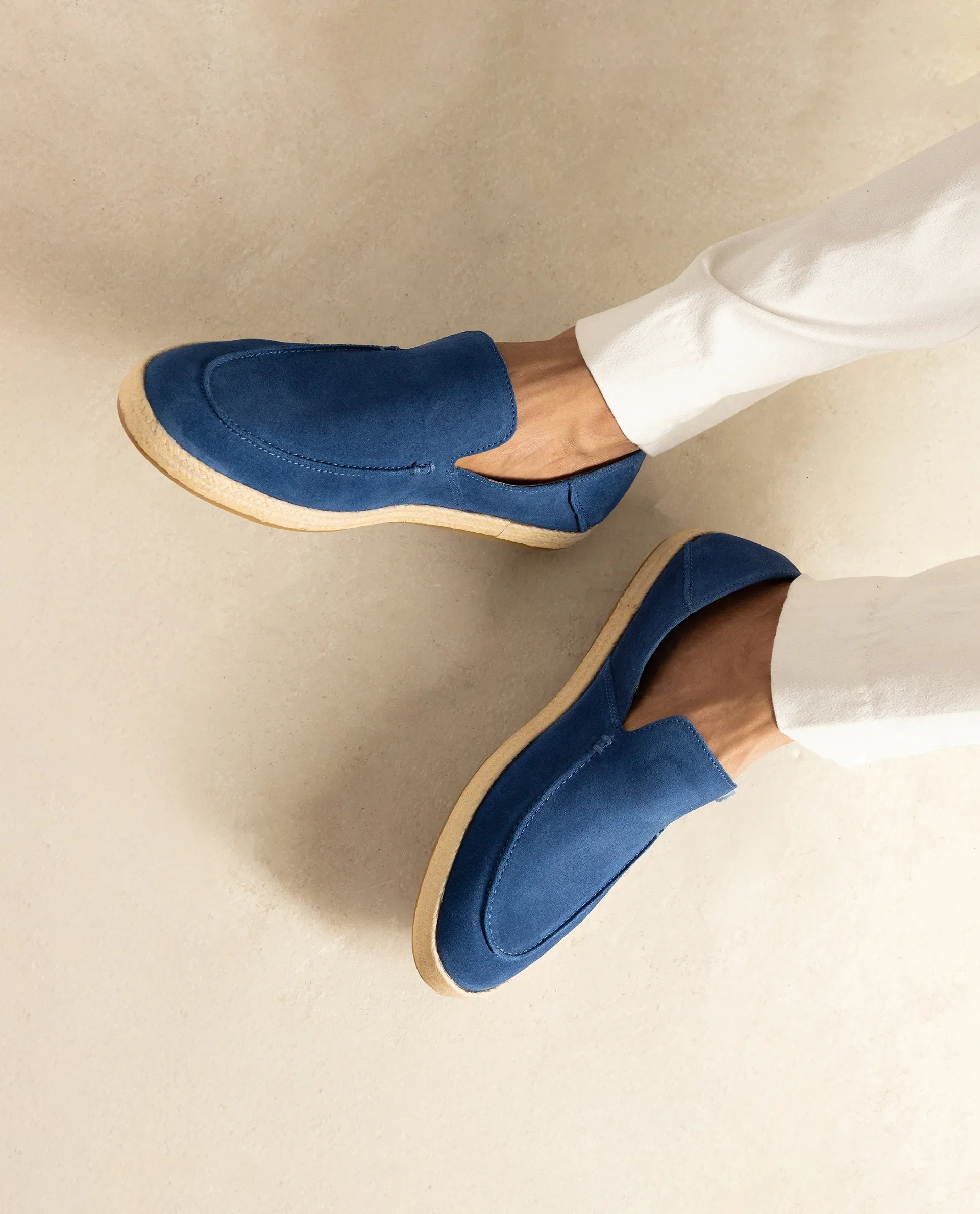 Rare Rabbit Men Havana Ink Blue Suede Leather Slip-On Closure Shoes - Image 4
