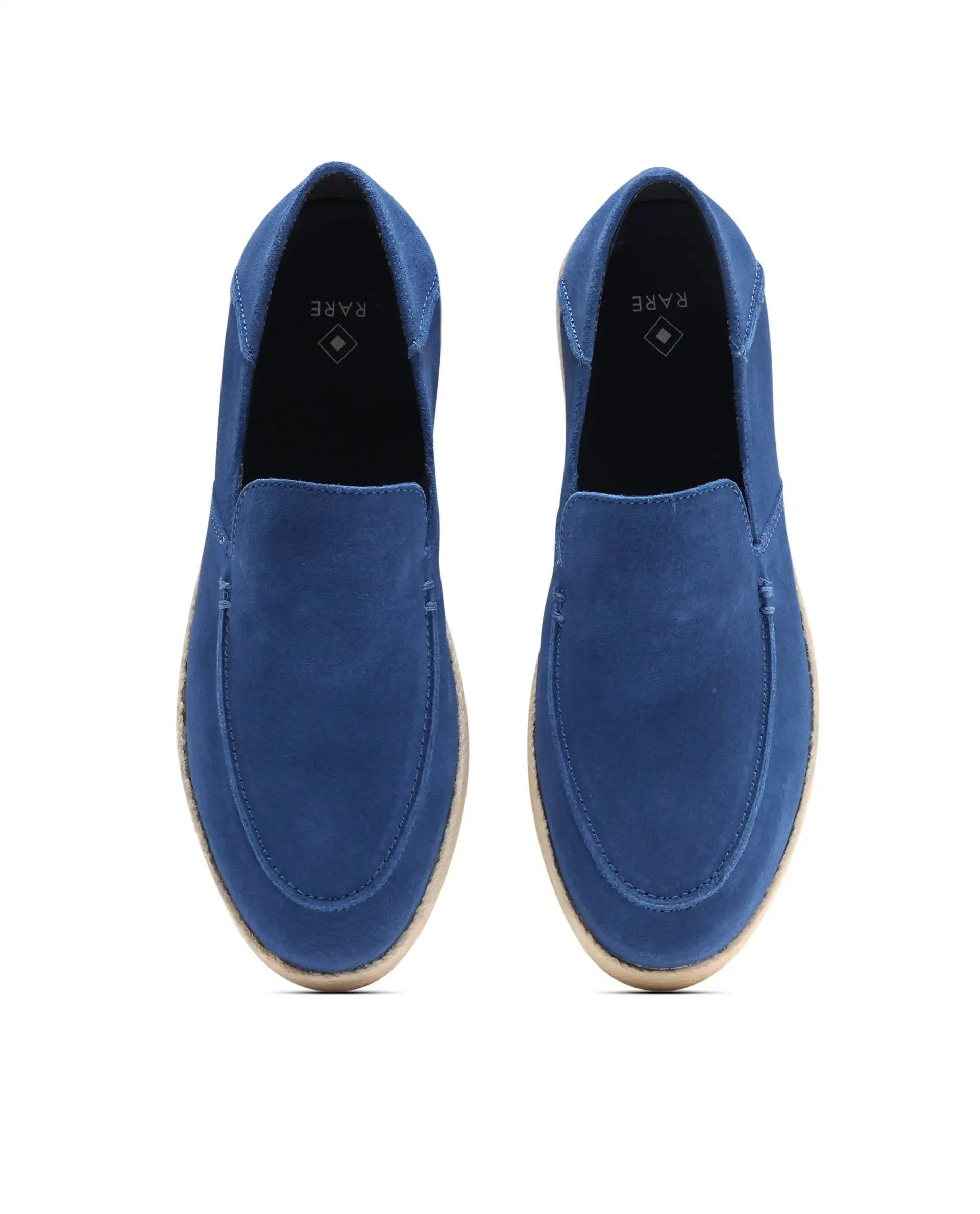 Rare Rabbit Men Havana Ink Blue Suede Leather Slip-On Closure Shoes - Image 5