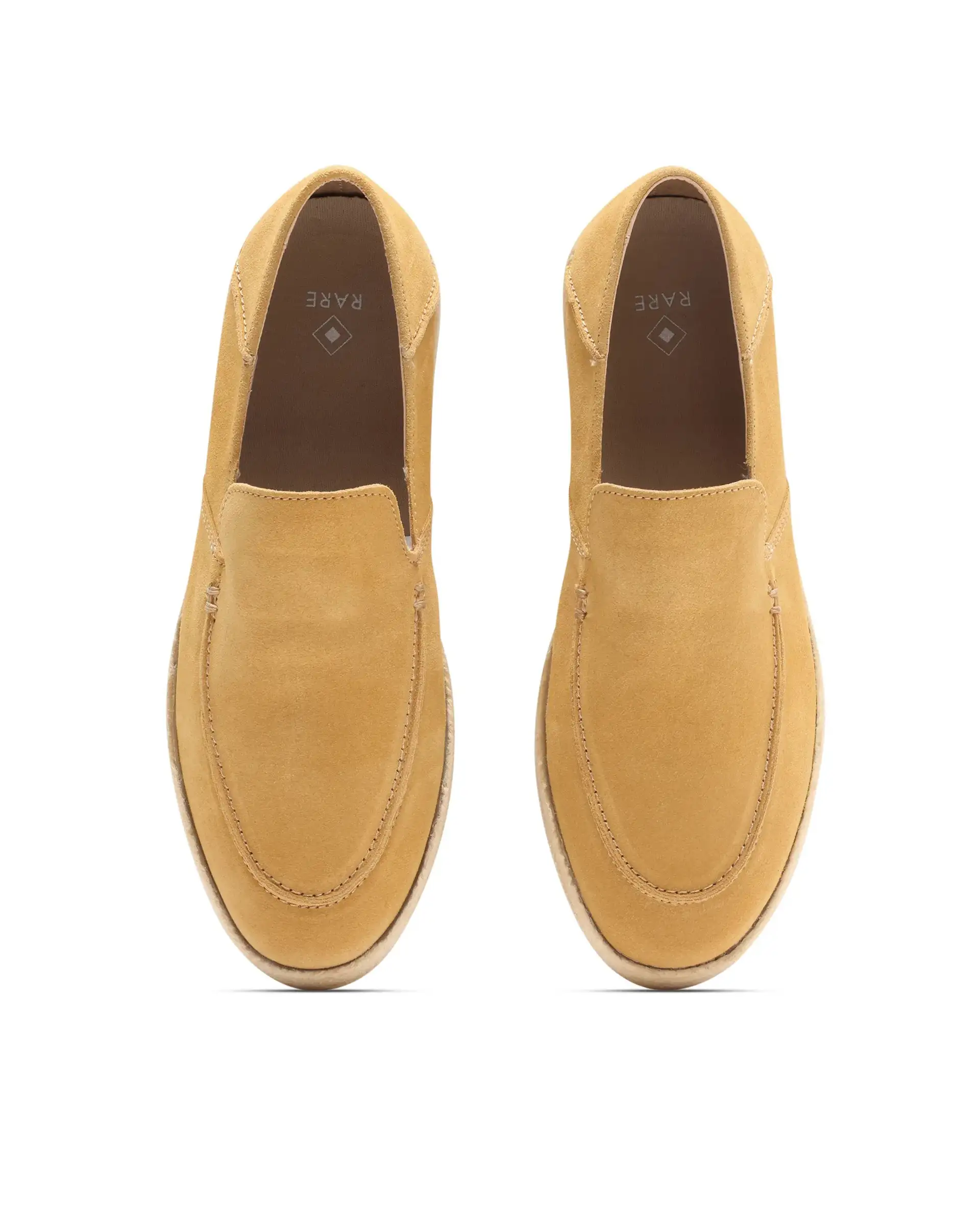 Rare Rabbit Men Havana Mustard Yellow Suede Leather Slip-On Closure Shoes - Image 5