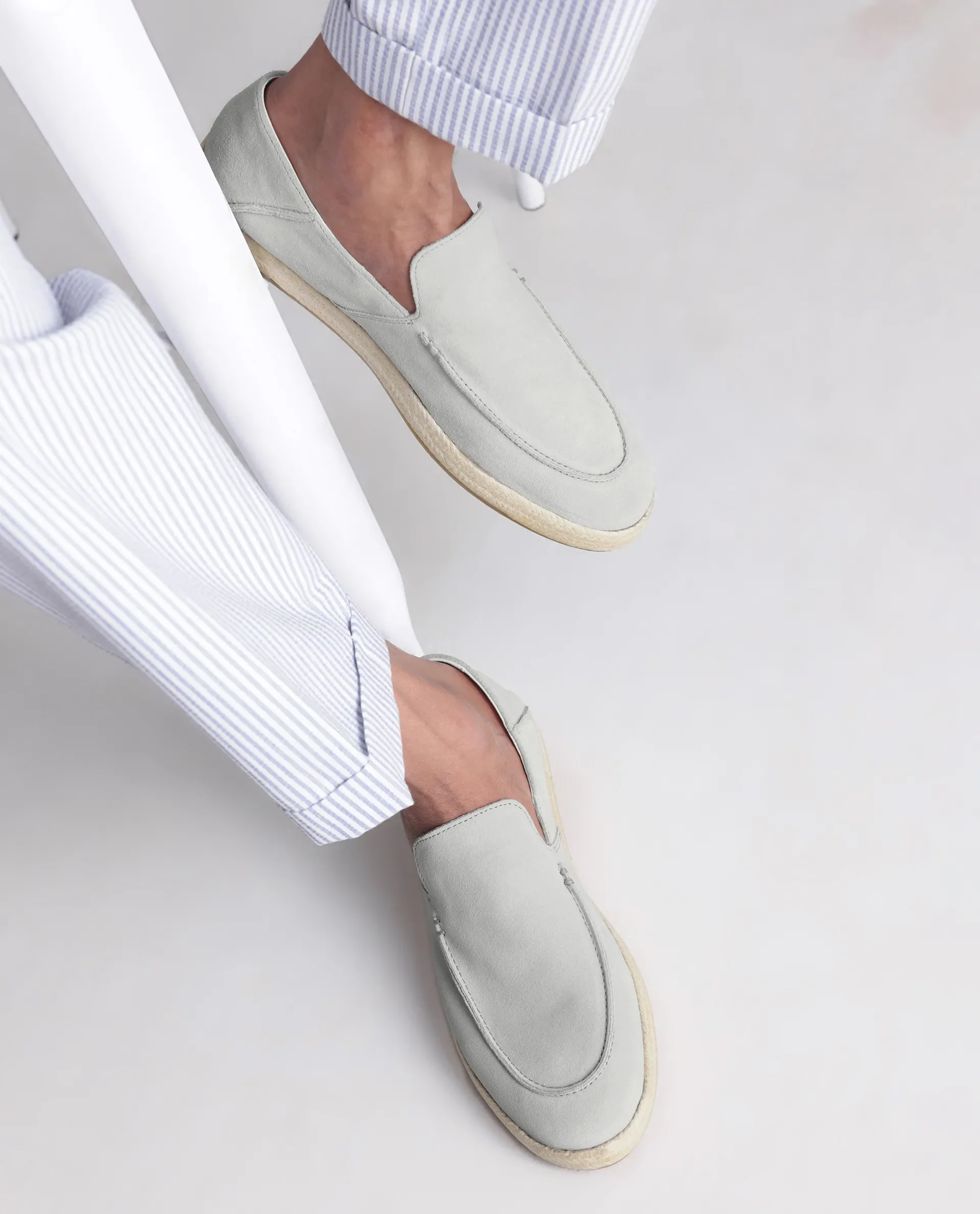 Rare Rabbit Men Havana White Suede Leather Slip-On Closure Shoes - Image 4