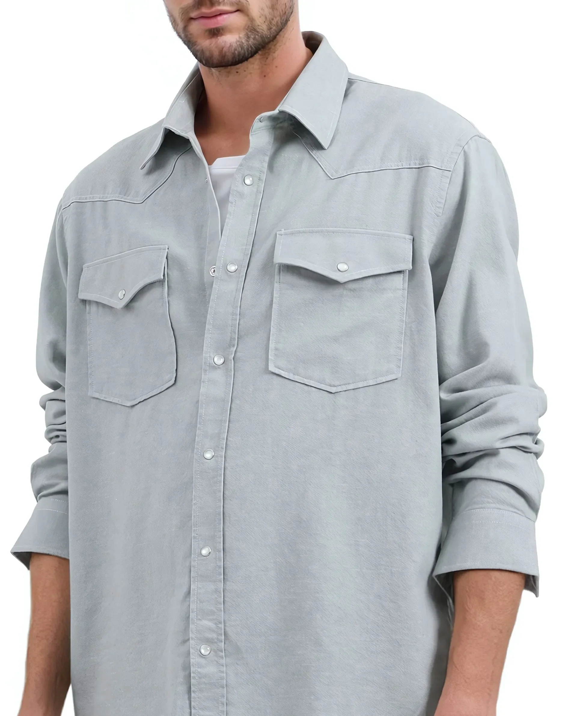 Rare Rabbit Men's Haxlr Green Cotton Blend Plain Regular Fit Full Sleeve Collared Shirt - Image 7