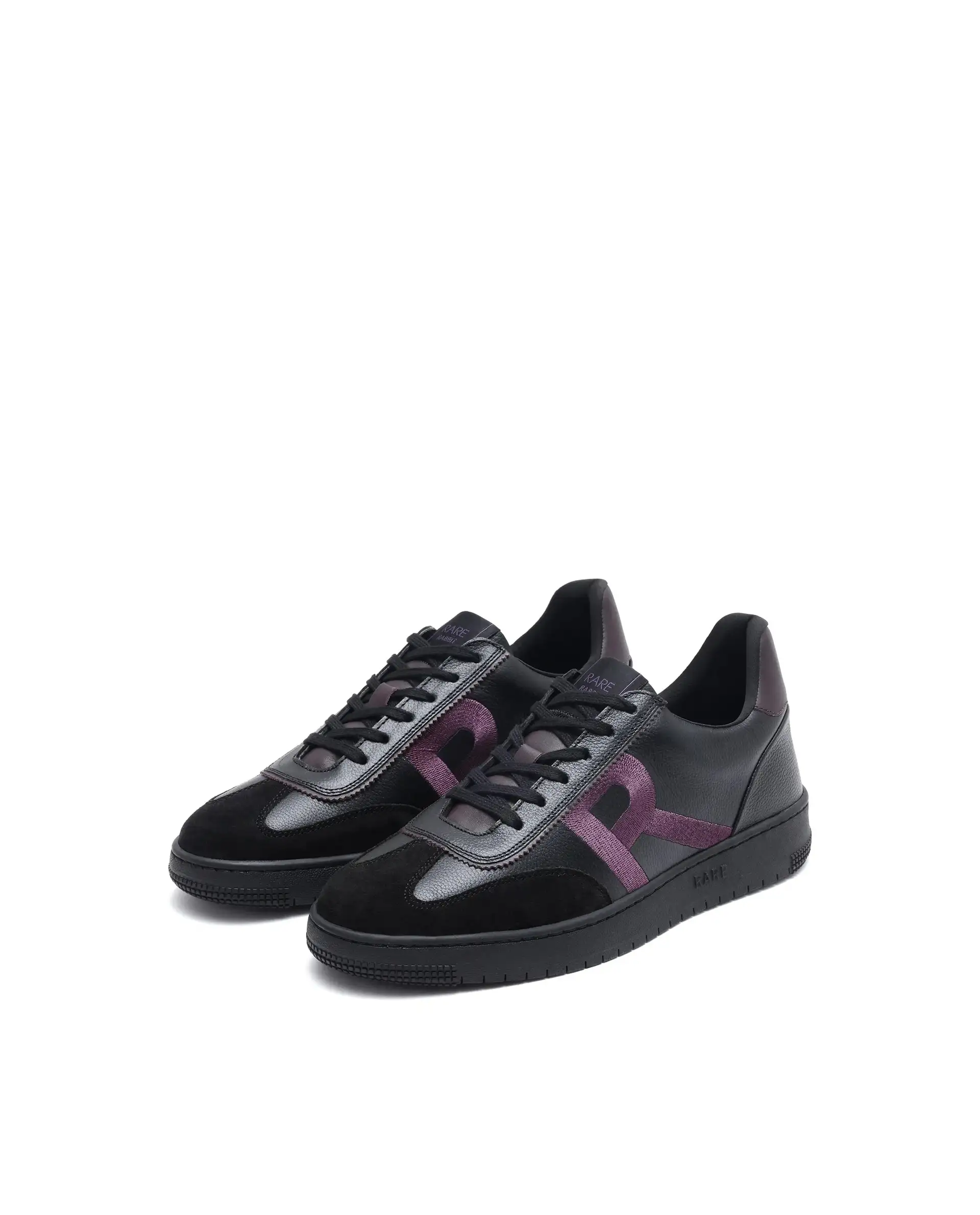 Rare Rabbit Men Hem Black Lace-Up Genuine Leather Signature Hem Branding Low-Top Sneaker Shoes - Image 3