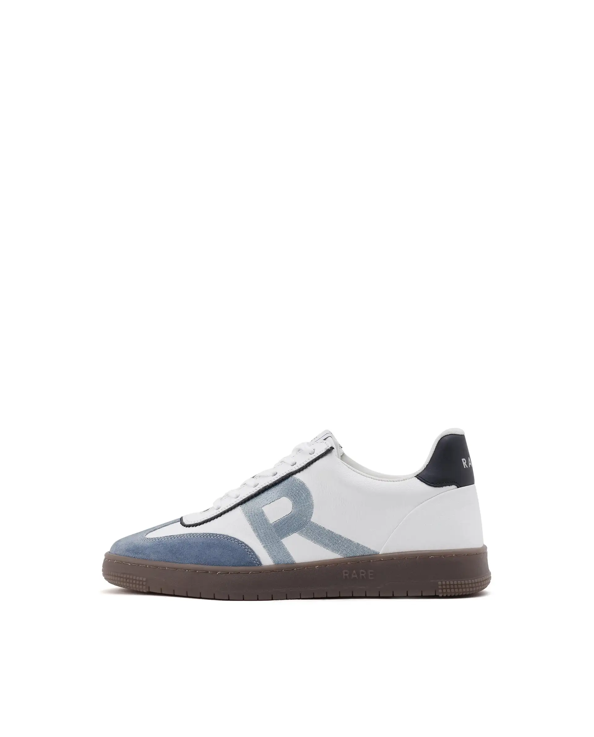 Rare Rabbit Men Hem White Lace-Up Genuine Leather Signature Hem Branding Low-Top Sneaker Shoes