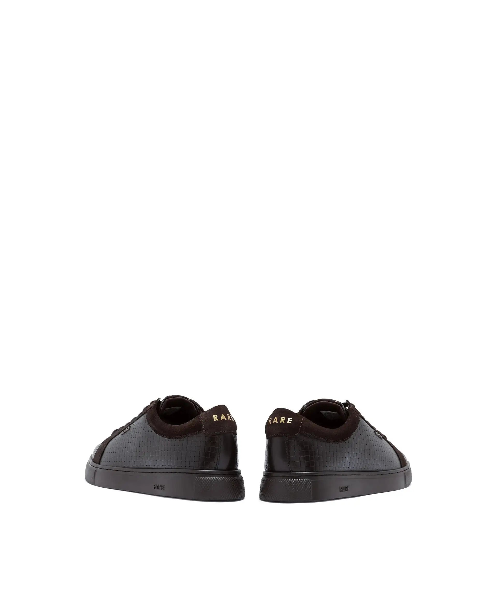 Rare Rabbit Men Herlock Brown Plated Genuine Leather With A Branded Metal Trim Low-Top Lace-Up Sneaker Shoes - Image 4