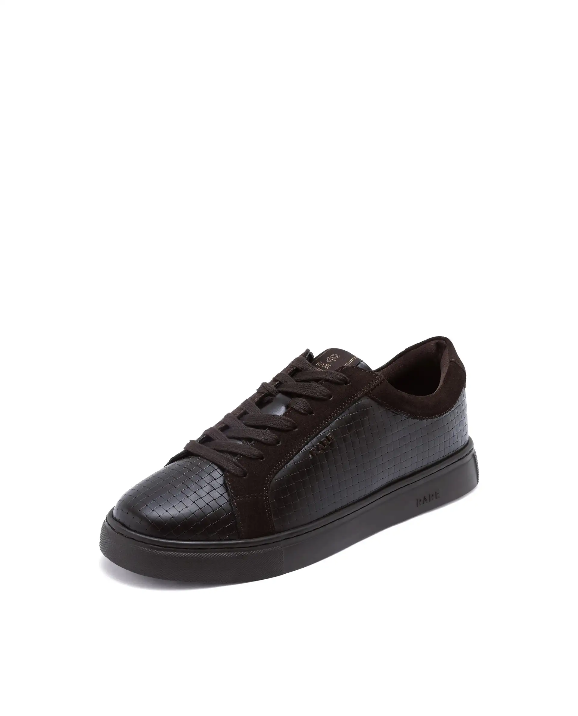 Rare Rabbit Men Herlock Brown Plated Genuine Leather With A Branded Metal Trim Low-Top Lace-Up Sneaker Shoes - Image 8