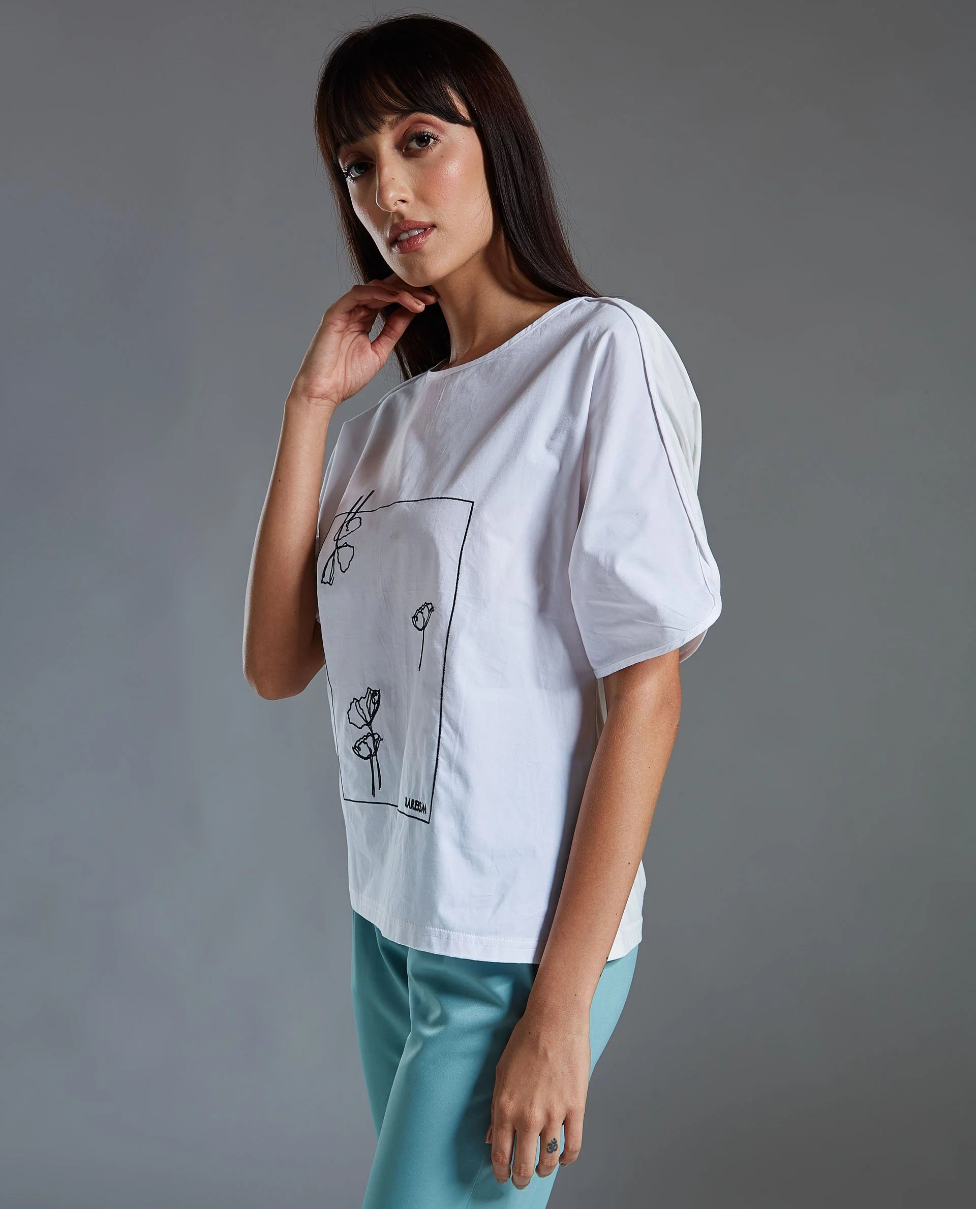 Rareism Women Hersheys White Top Short Sleeves - Image 2