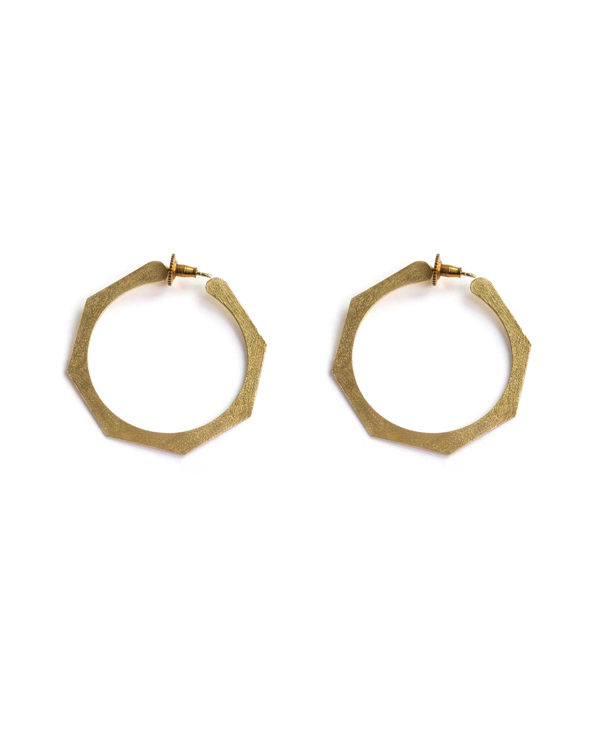 Rareism Women Hexa Hoop Gold Earring - Image 3