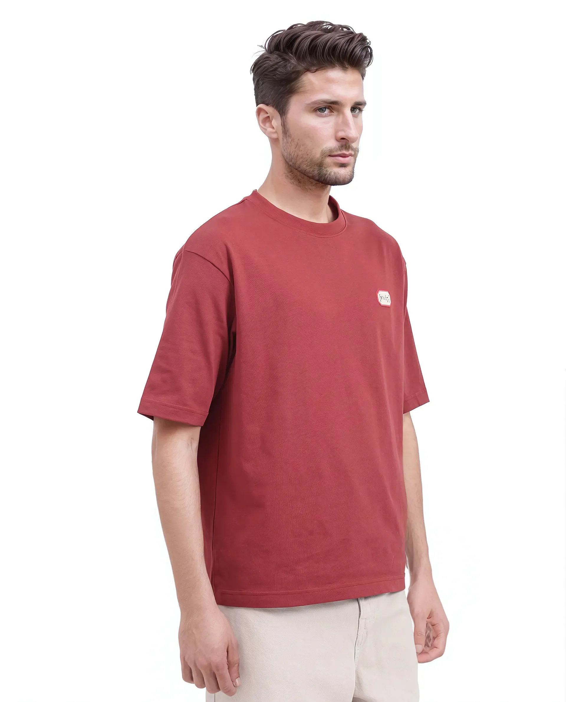 Rare Rabbit Men's Cotton Graphic Print Qlo Fit Half Sleeve Crew Neck T-Shirt - Image 6