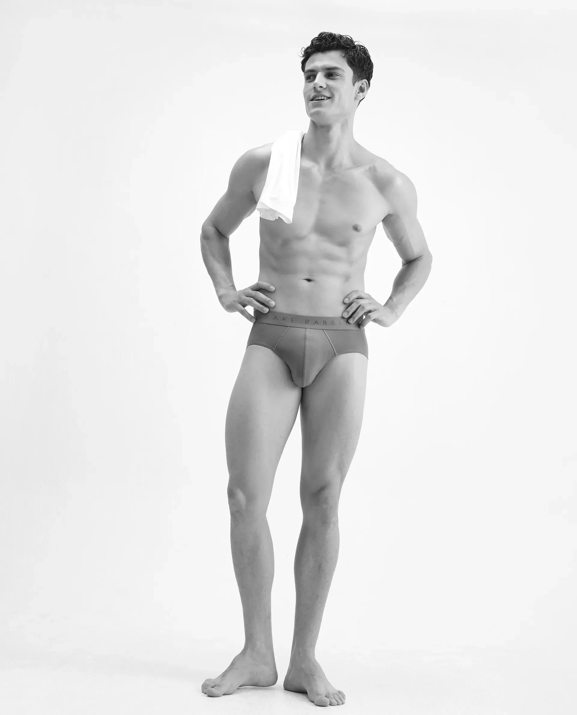 Rare Rabbit Men Hither Grey Soft Cotton Stretch Briefs - Image 4