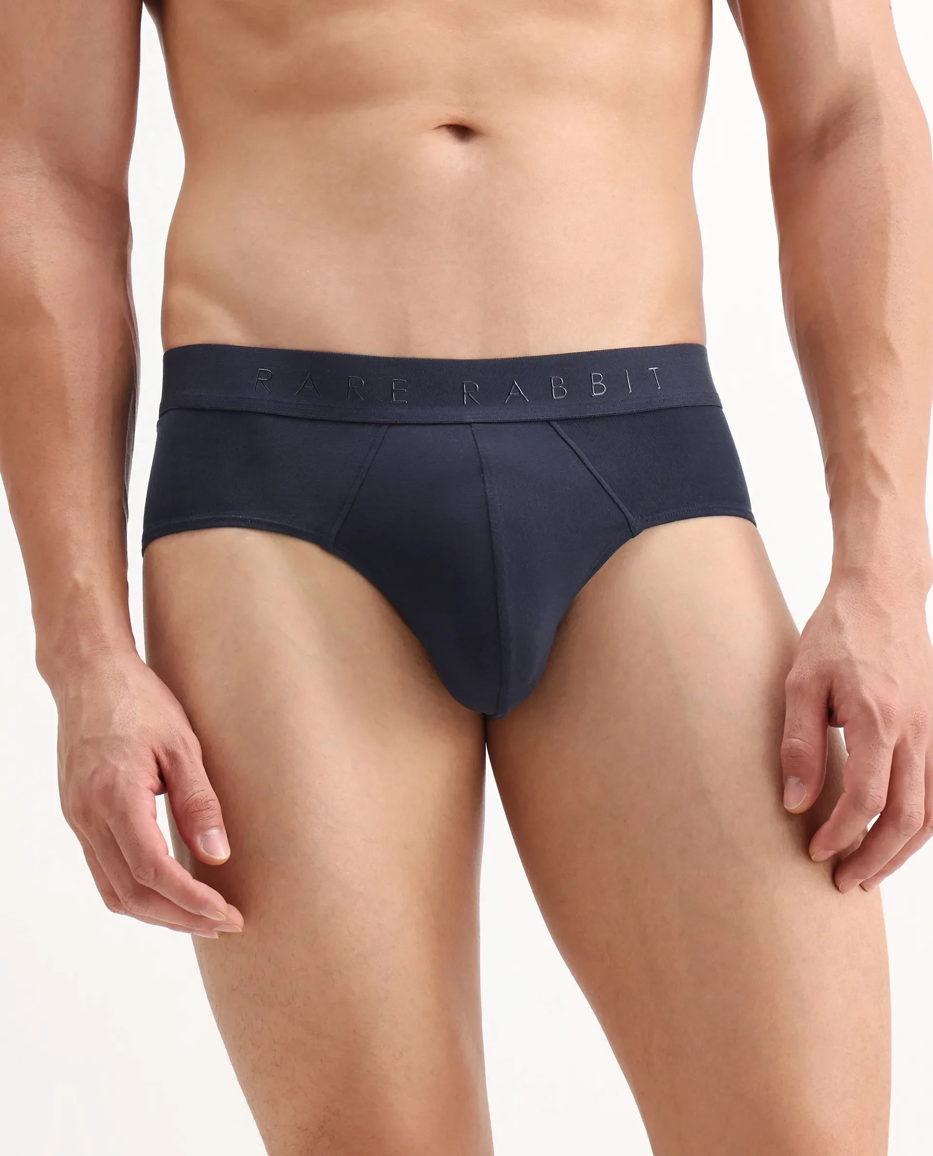 Rare Rabbit Men Hither Navy Soft Cotton Stretch Briefs - Image 5