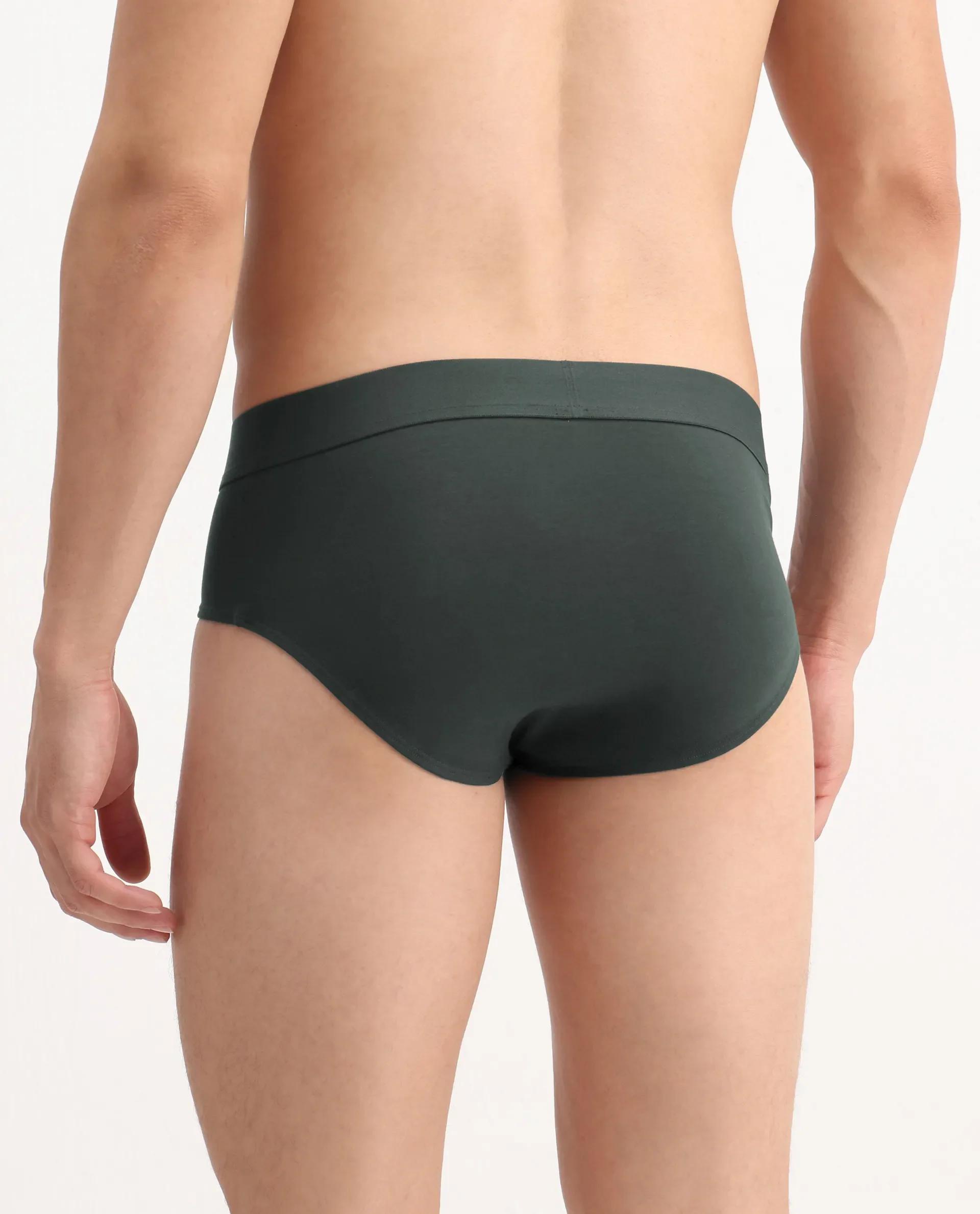 Rare Rabbit Men Hither Olive Soft Cotton Stretch Briefs - Image 6