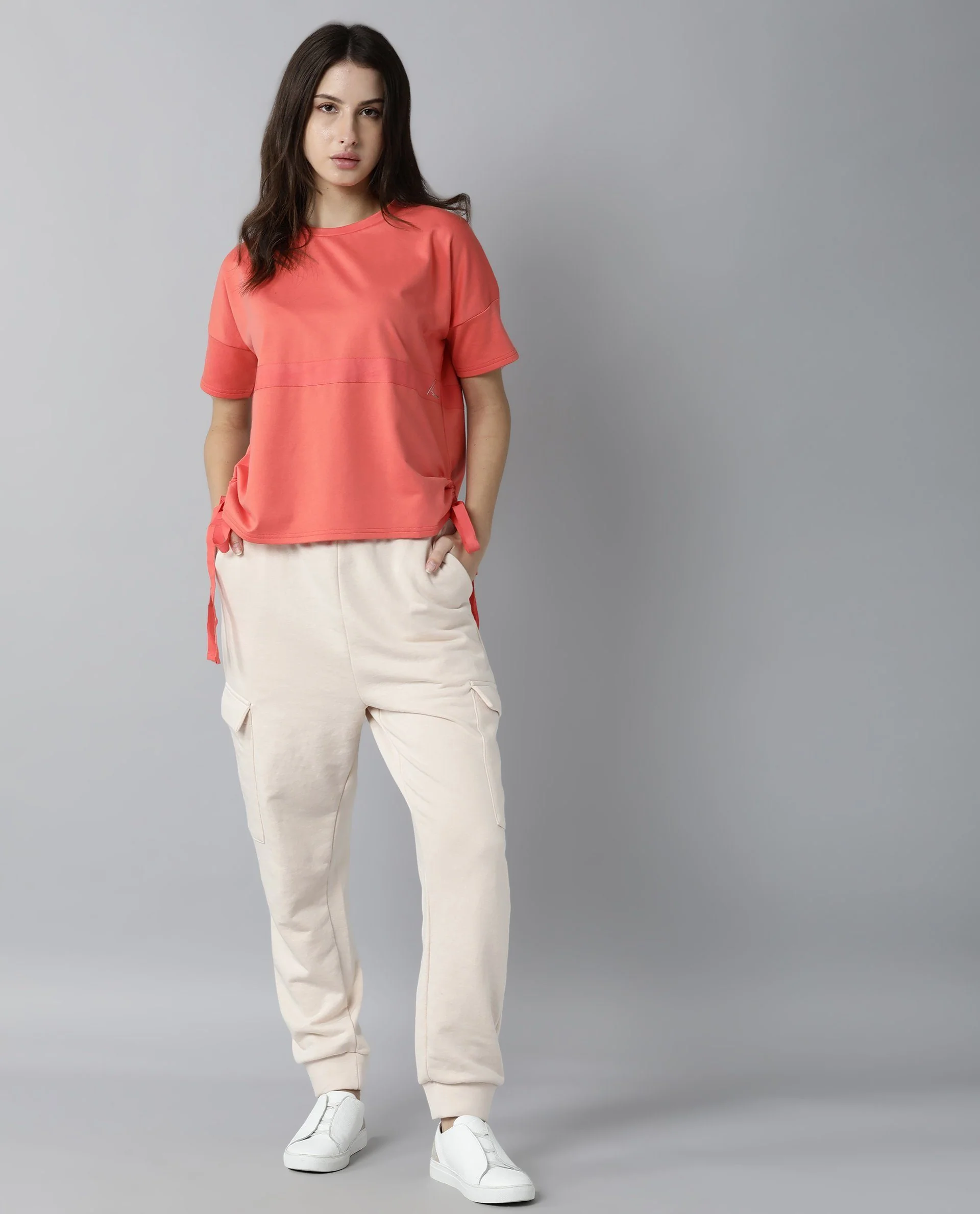 Rareism Womens Hoa Orange T-Shirt Polycotton Fabric Short Sleeve Regular Fit Round Neck - Image 3