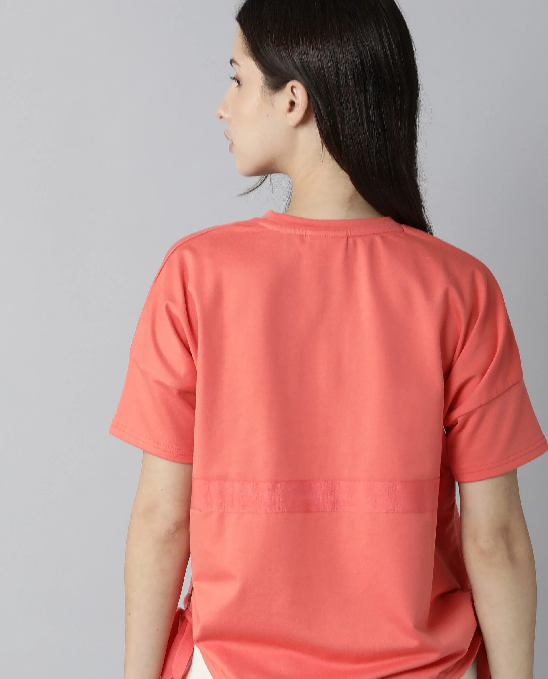 Rareism Womens Hoa Orange T-Shirt Polycotton Fabric Short Sleeve Regular Fit Round Neck - Image 6