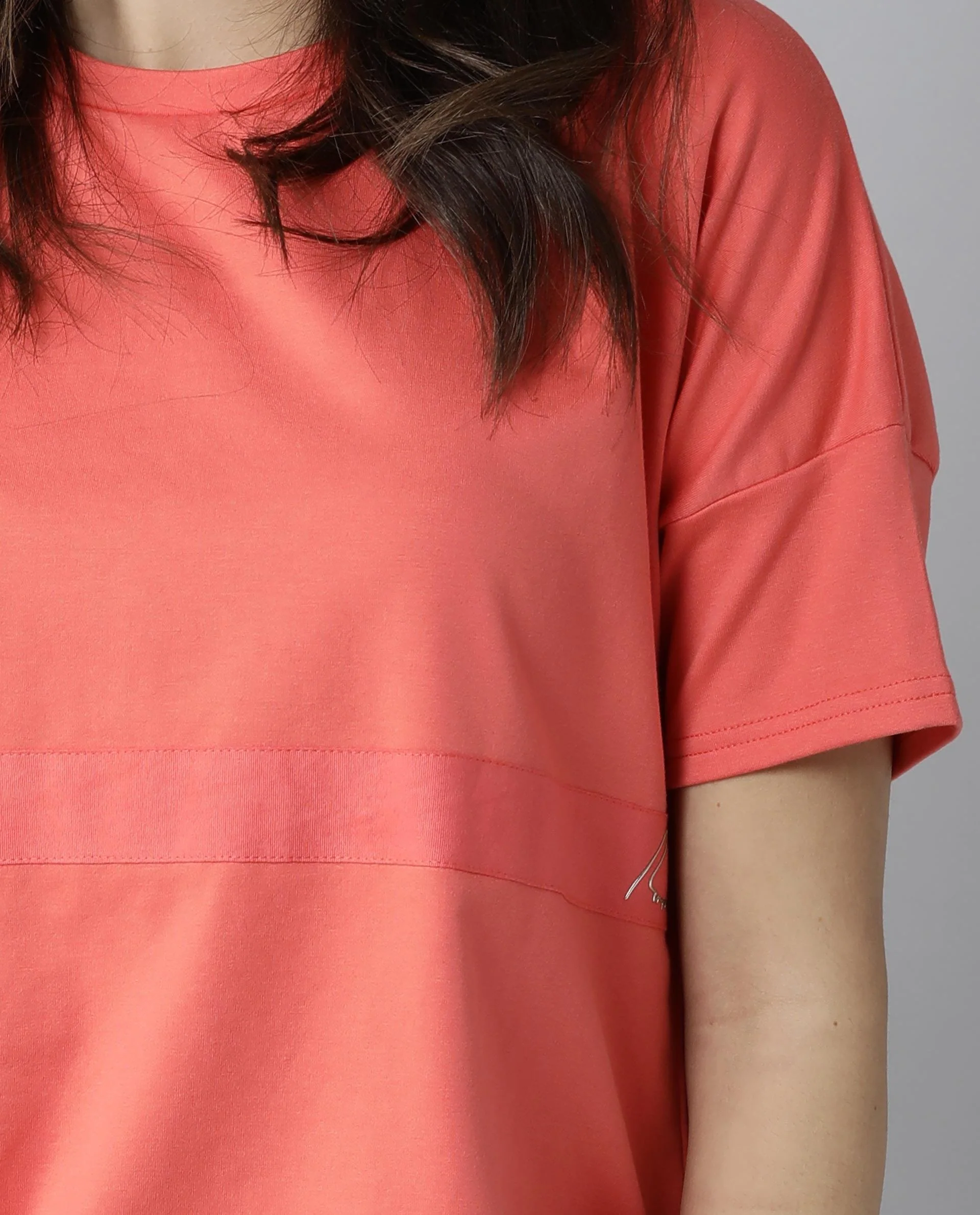 Rareism Womens Hoa Orange T-Shirt Polycotton Fabric Short Sleeve Regular Fit Round Neck - Image 8