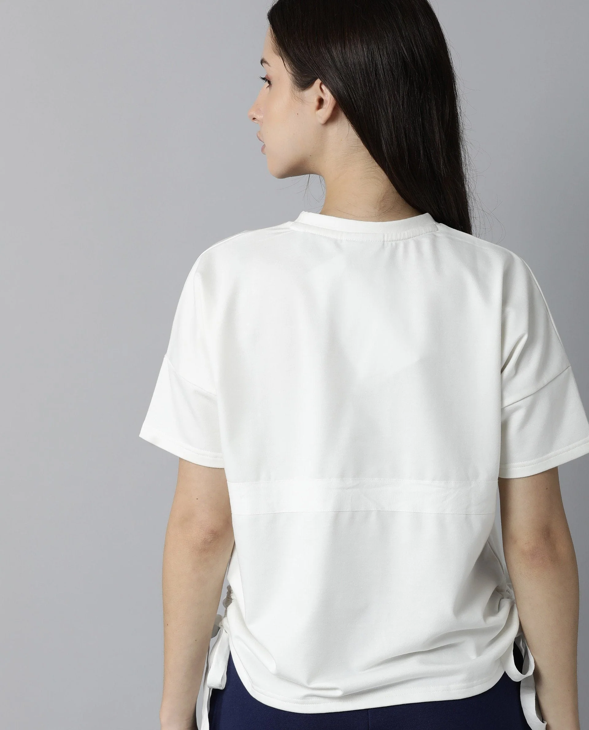 Rareism Womens Hoa Off White T-Shirt Polycotton Fabric Short Sleeve Regular Fit Round Neck - Image 6