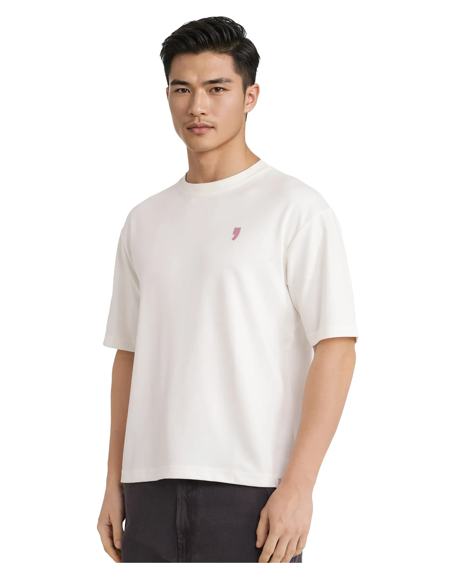Rare Rabbit Men's Hol Off White Cotton Graphic Print Boxy Fit Half Sleeve Crew Neck T-Shirt - Image 6