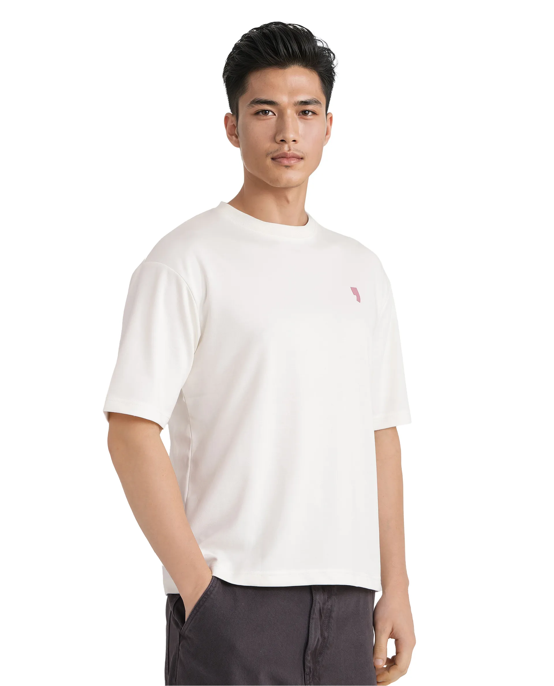 Rare Rabbit Men's Hol Off White Cotton Graphic Print Boxy Fit Half Sleeve Crew Neck T-Shirt - Image 9