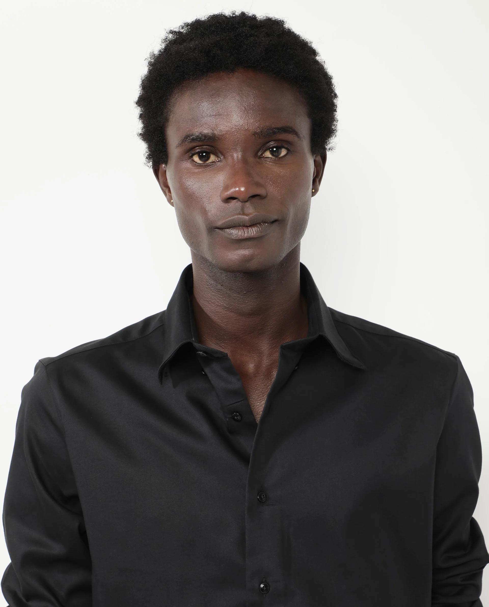 Rare Rabbit Men's Holand Black Satin Plain Regular Fit Full Sleeve Collared Shirt - Image 4