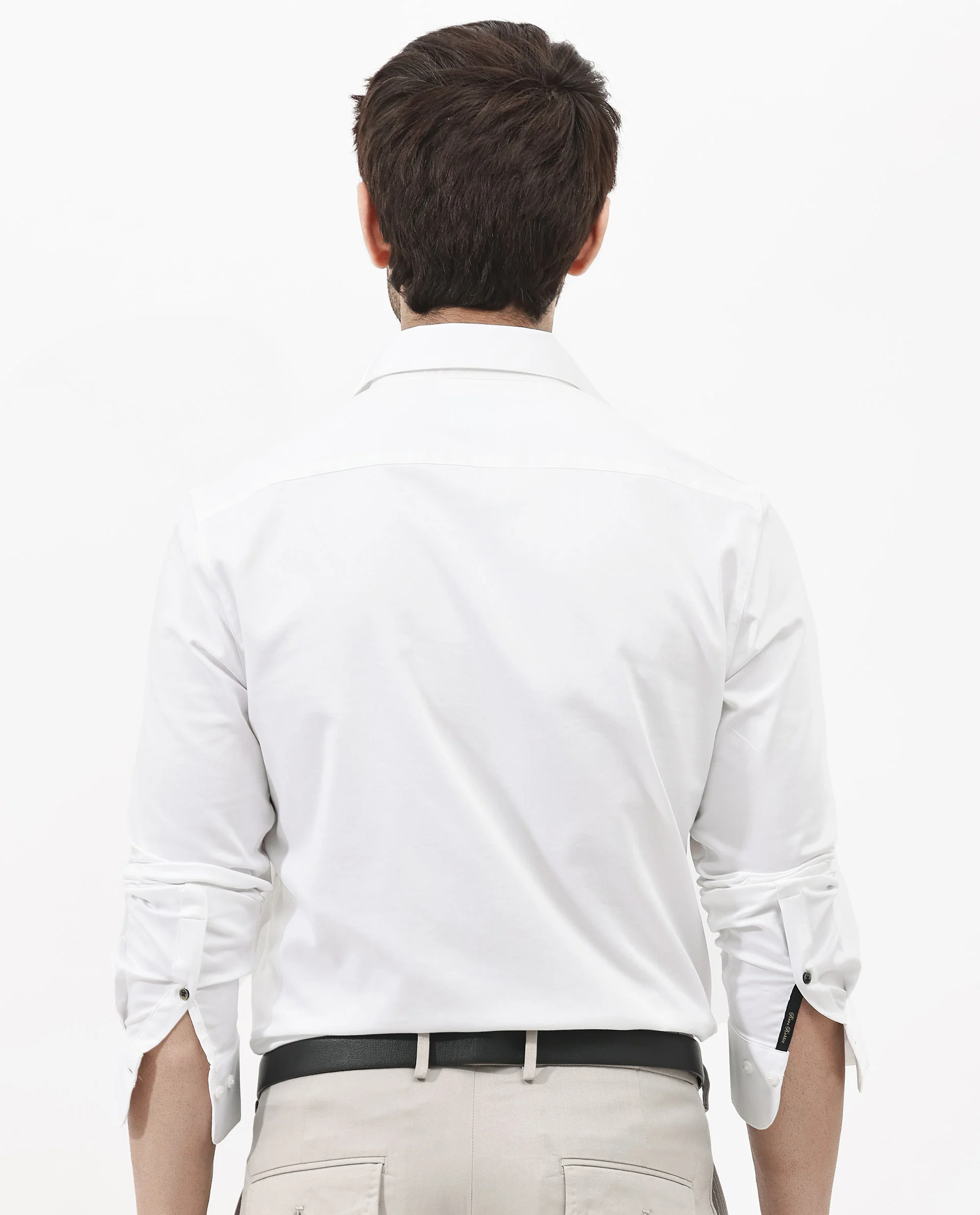 Rare Rabbit Men's Holand White Satin Plain Regular Fit Full Sleeve Button-Down Collar Shirt - Image 7