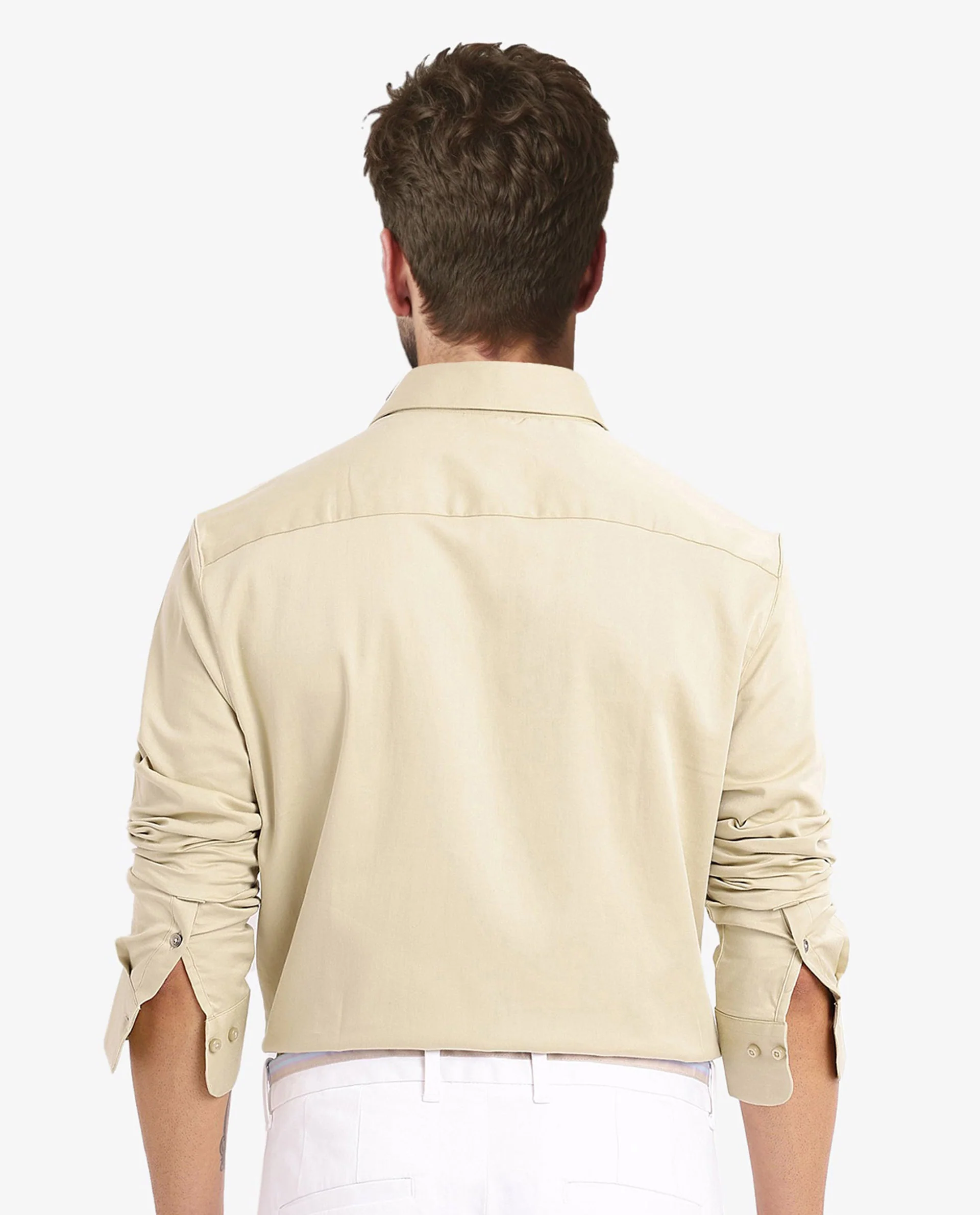 Rare Rabbit Men's Holla Pastel Green Satin Plain Regular Fit Full Sleeve Collared Shirt - Image 4