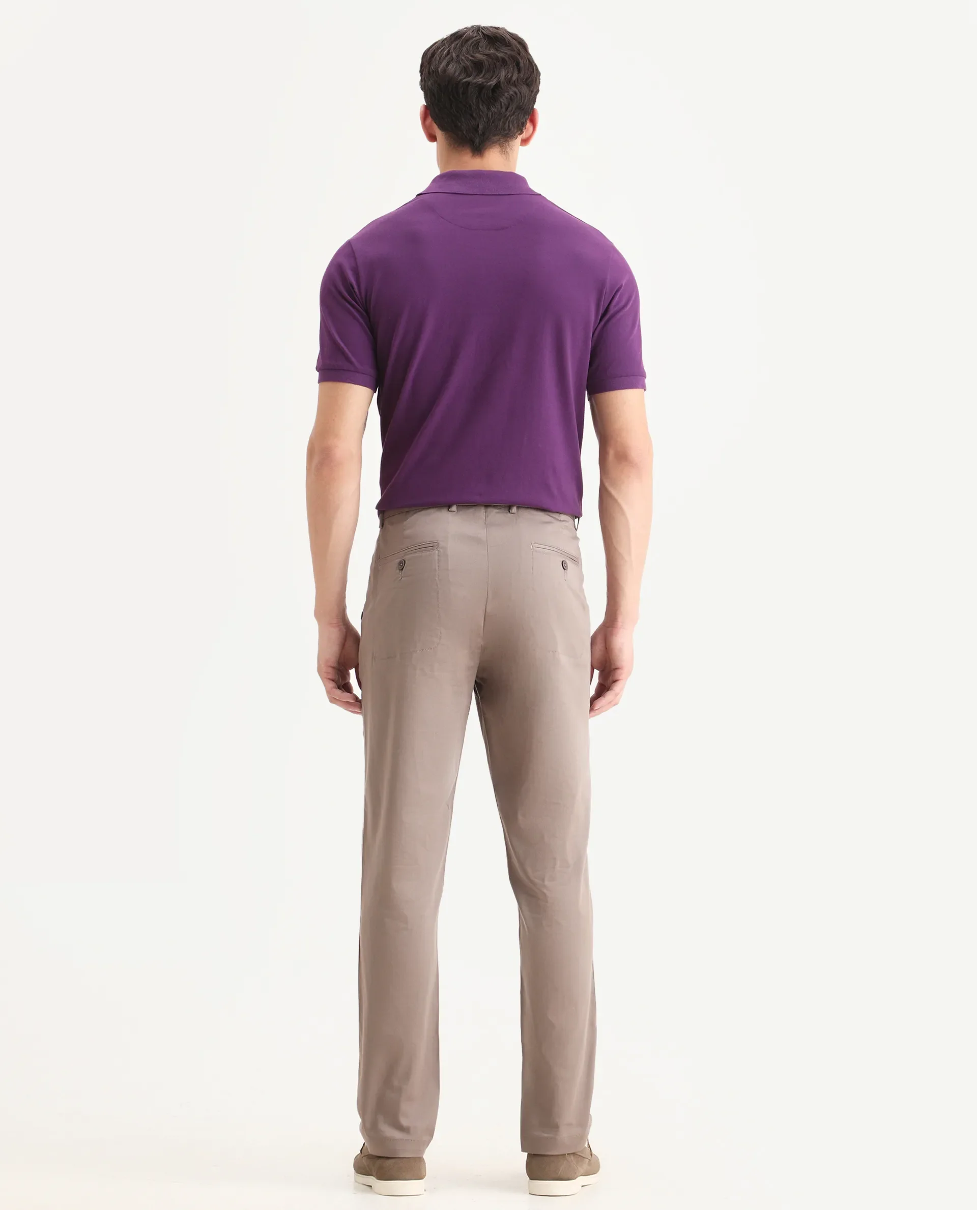 Rare Rabbit Men Hols Dark Beige Cotton Blend Fabric Button Closure Plain Trouser - Image 7