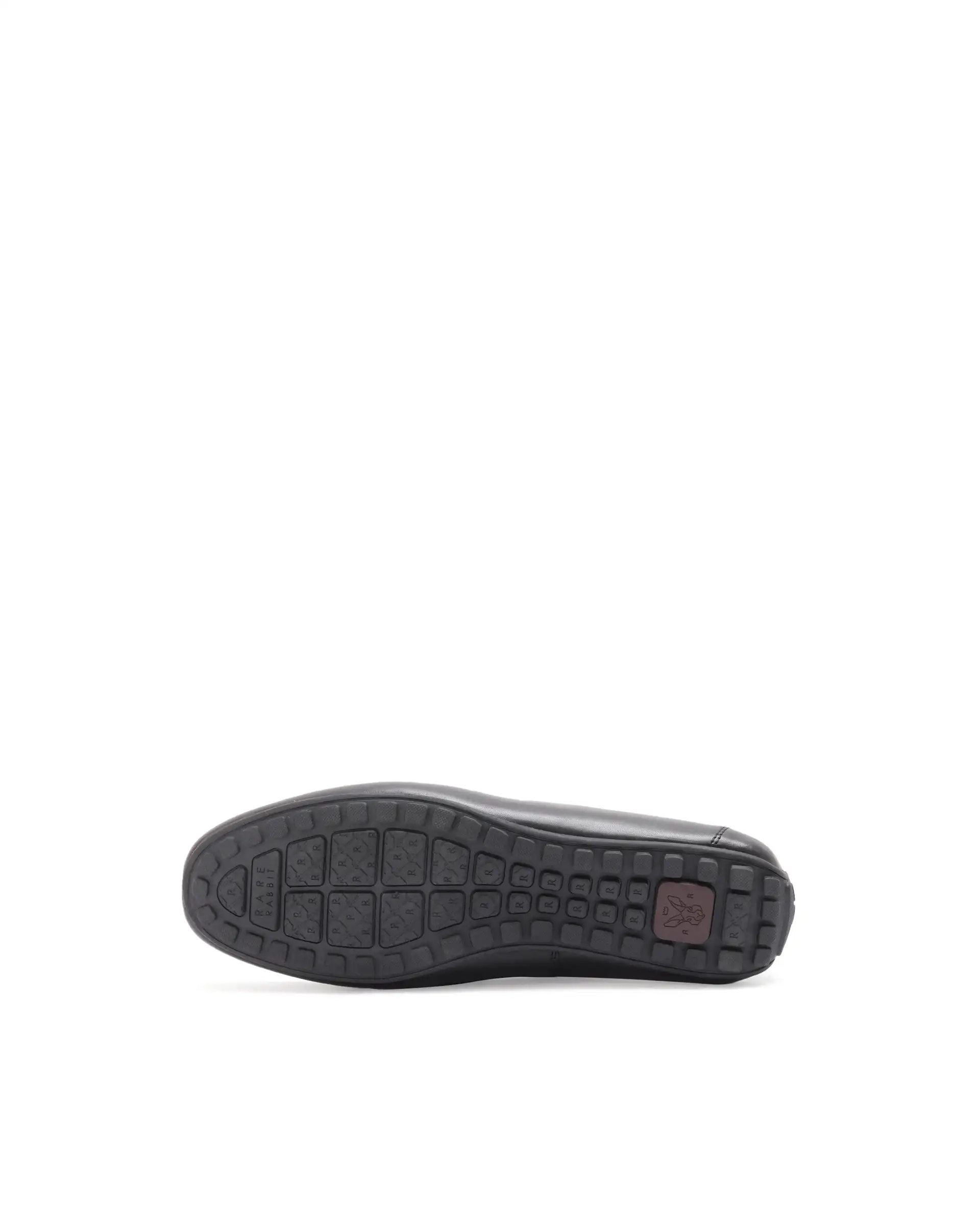 Rare Rabbit Men's Honey Black Slip-On 3D Plated Genuine Leather Driver Moccasin - Image 6