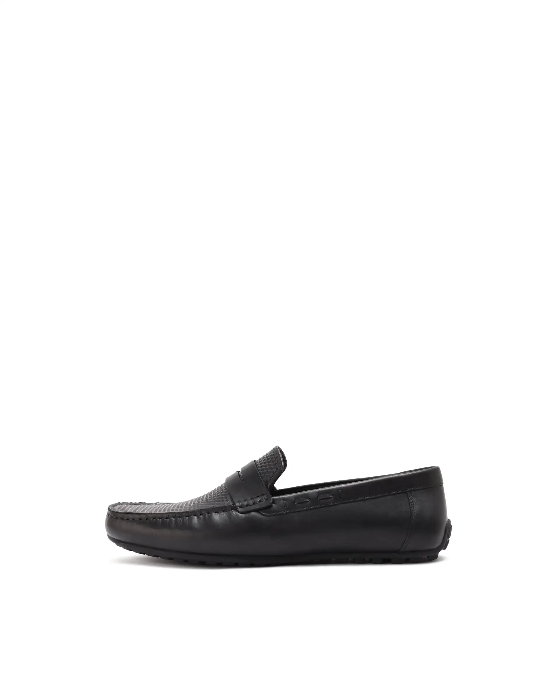 Rare Rabbit Men's Honey Black Slip-On 3D Plated Genuine Leather Driver Moccasin - Image 7