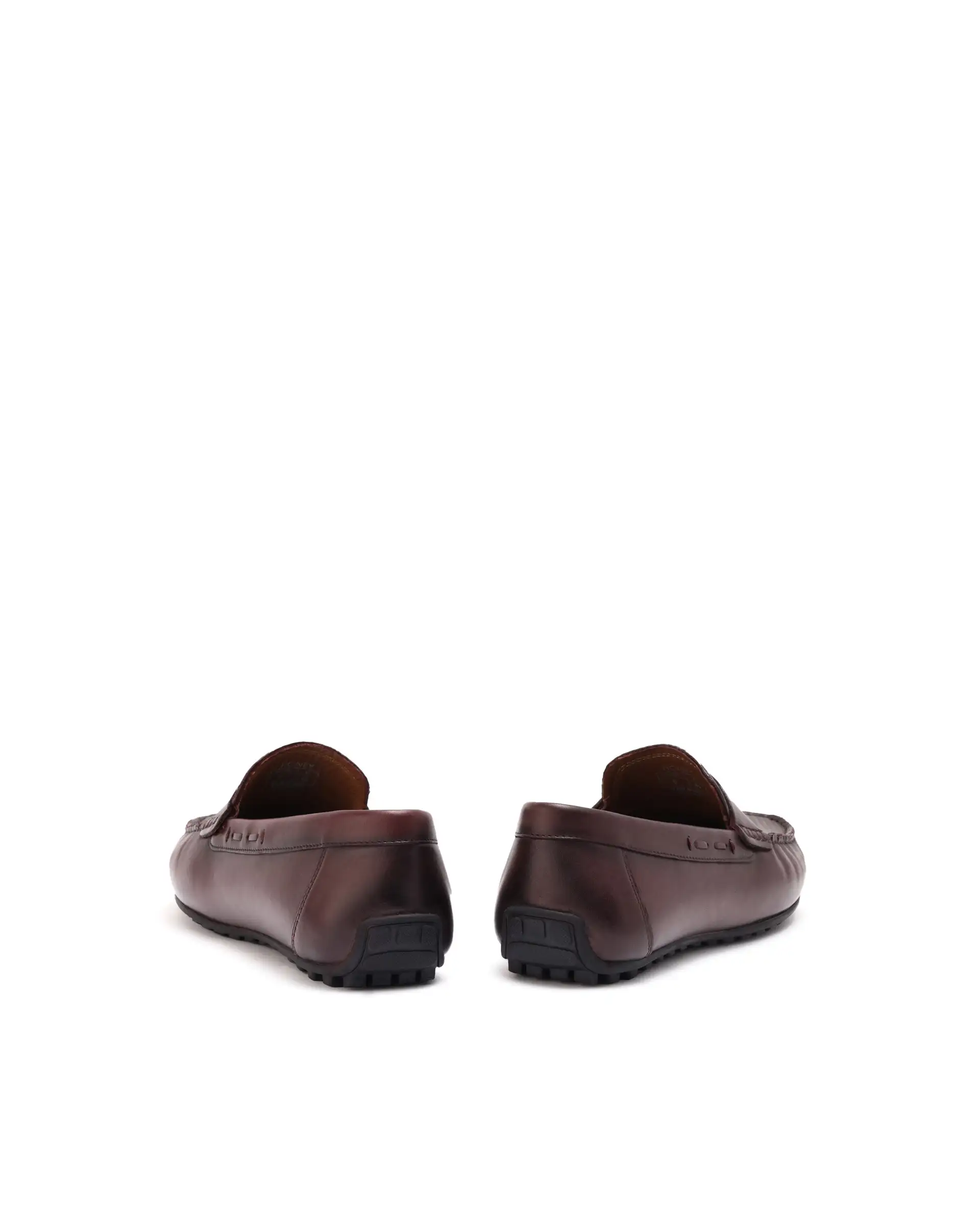 Rare Rabbit Men's Honey Burgundy Slip-On 3D Plated Genuine Leather Driver Moccasin - Image 6