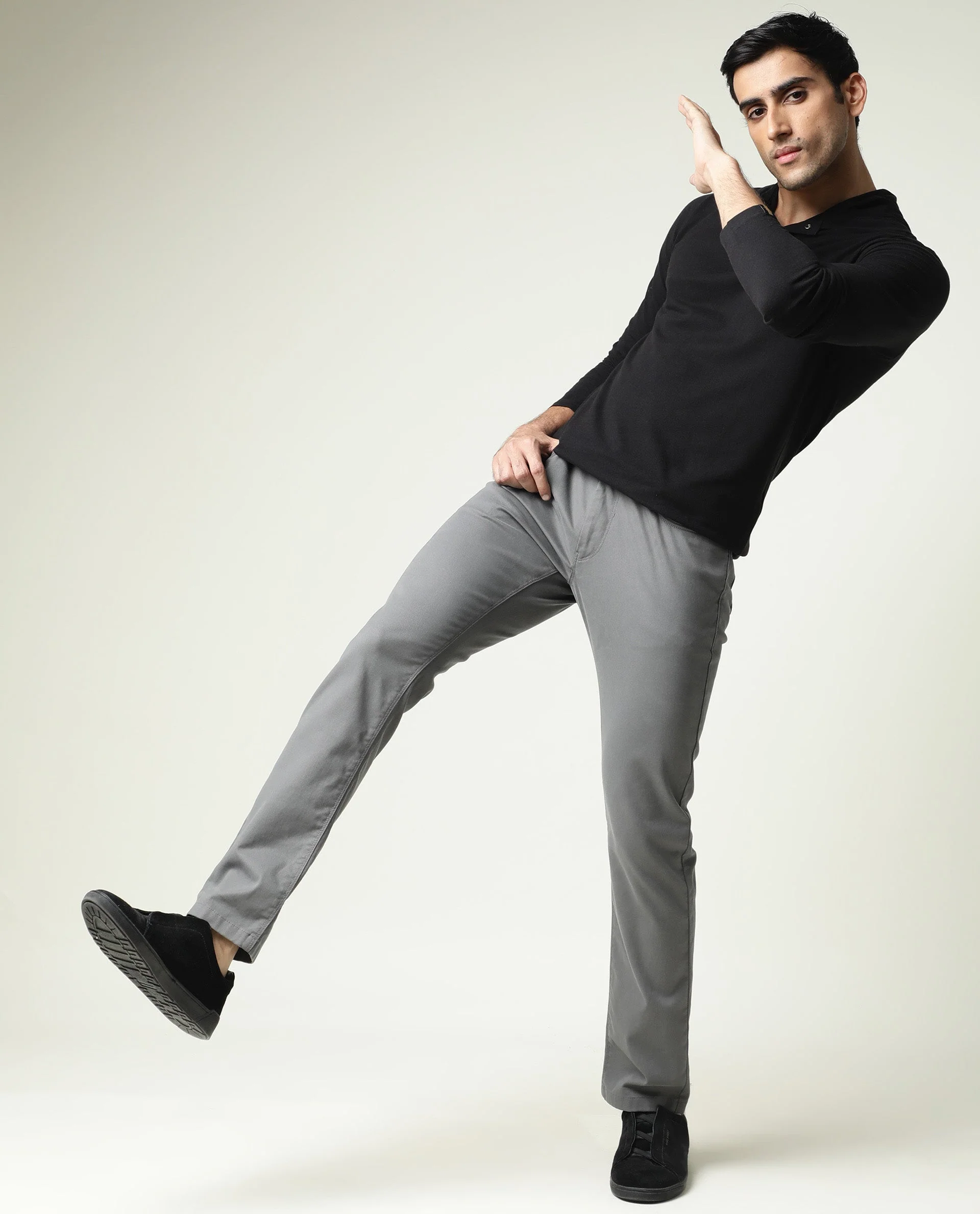 Rare Rabbit Men's Hood Black Cotton Slim Fit Full Sleeve Polo - Image 4