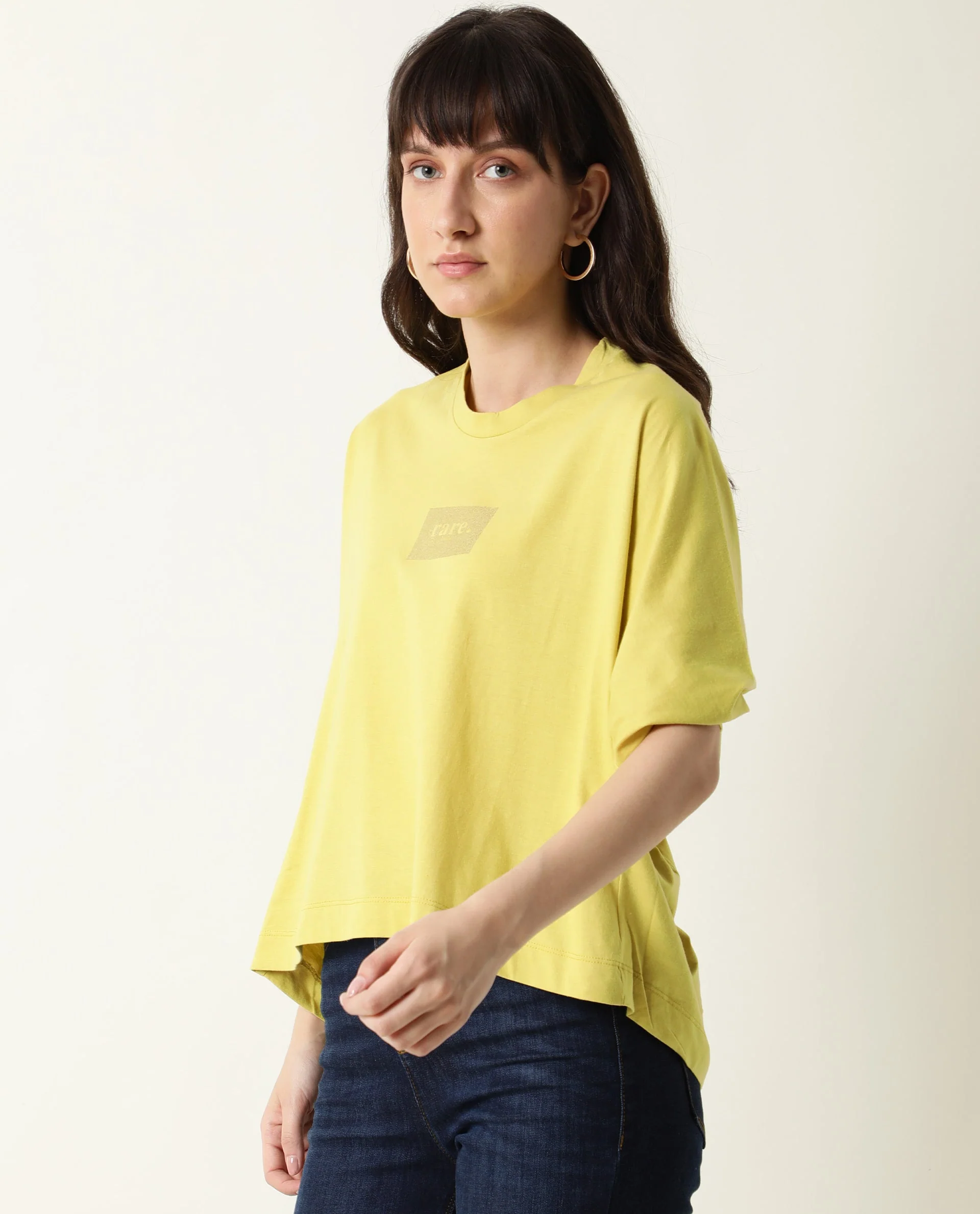 Rareism Womens Hooda 2 Yellow T-Shirt Round Neck 3/4Th Sleeve - Image 6