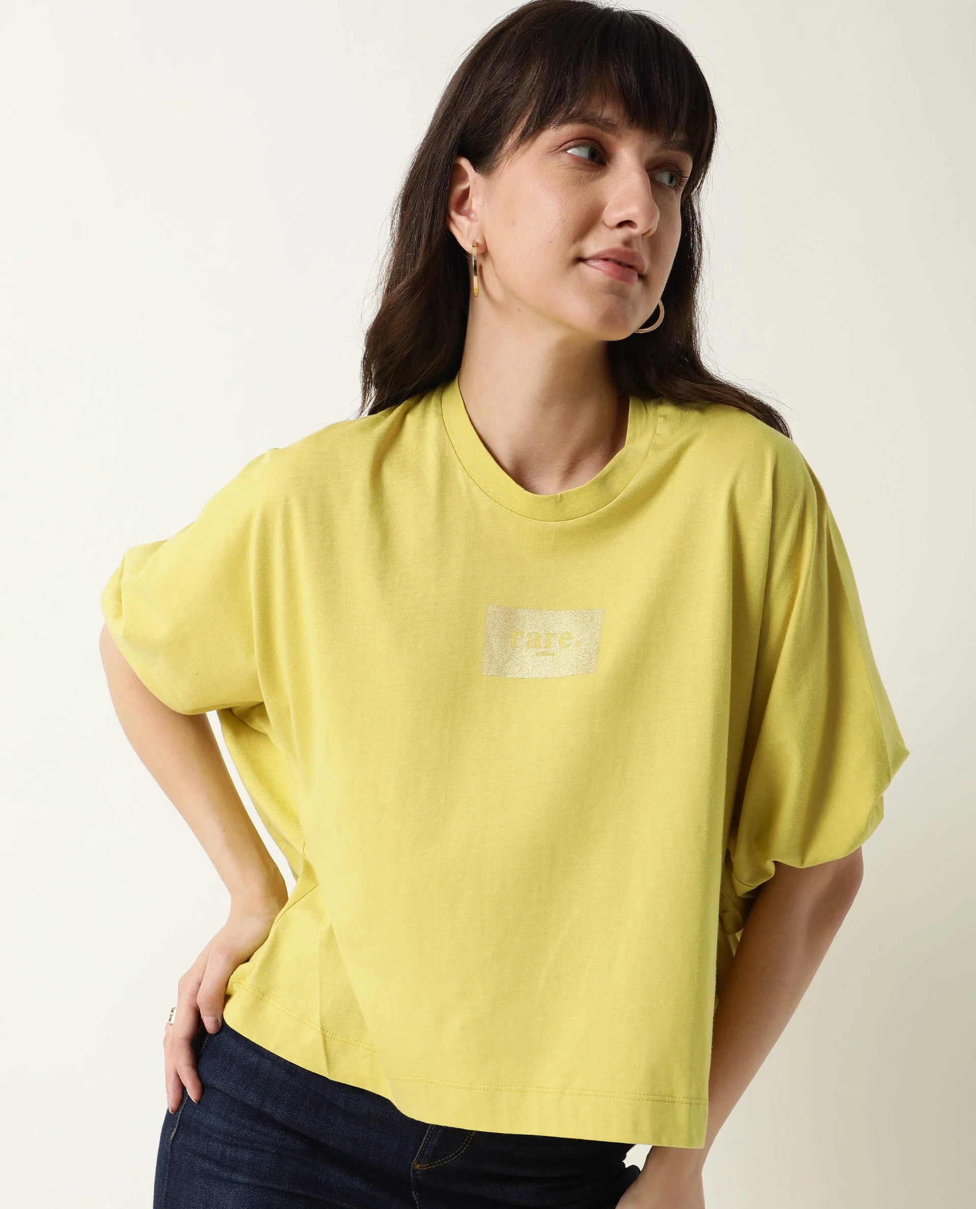 Rareism Womens Hooda 2 Yellow T-Shirt Round Neck 3/4Th Sleeve - Image 7