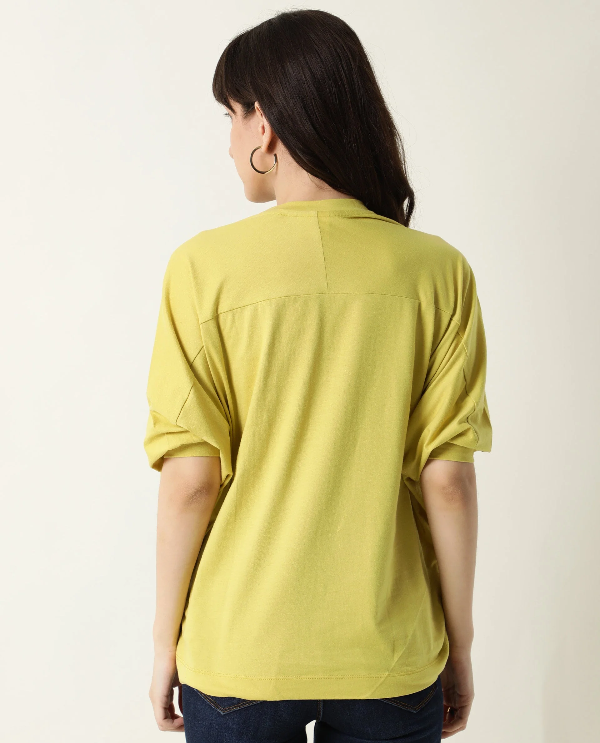 Rareism Womens Hooda 2 Yellow T-Shirt Round Neck 3/4Th Sleeve - Image 8