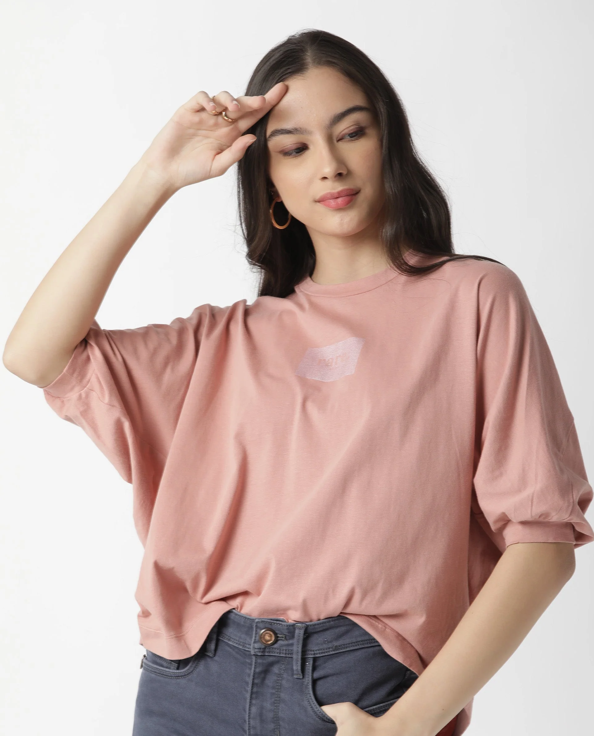 Rareism Womens Hooda 2 Pink T-Shirt Round Neck 3/4Th Sleeve - Image 10